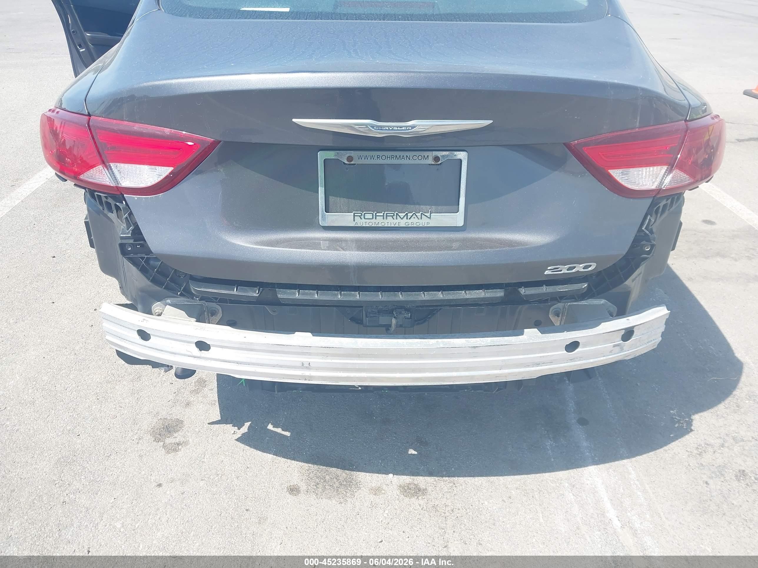 2015 Chrysler 200 Limited Gray vin: 1C3CCCAB0FN677071