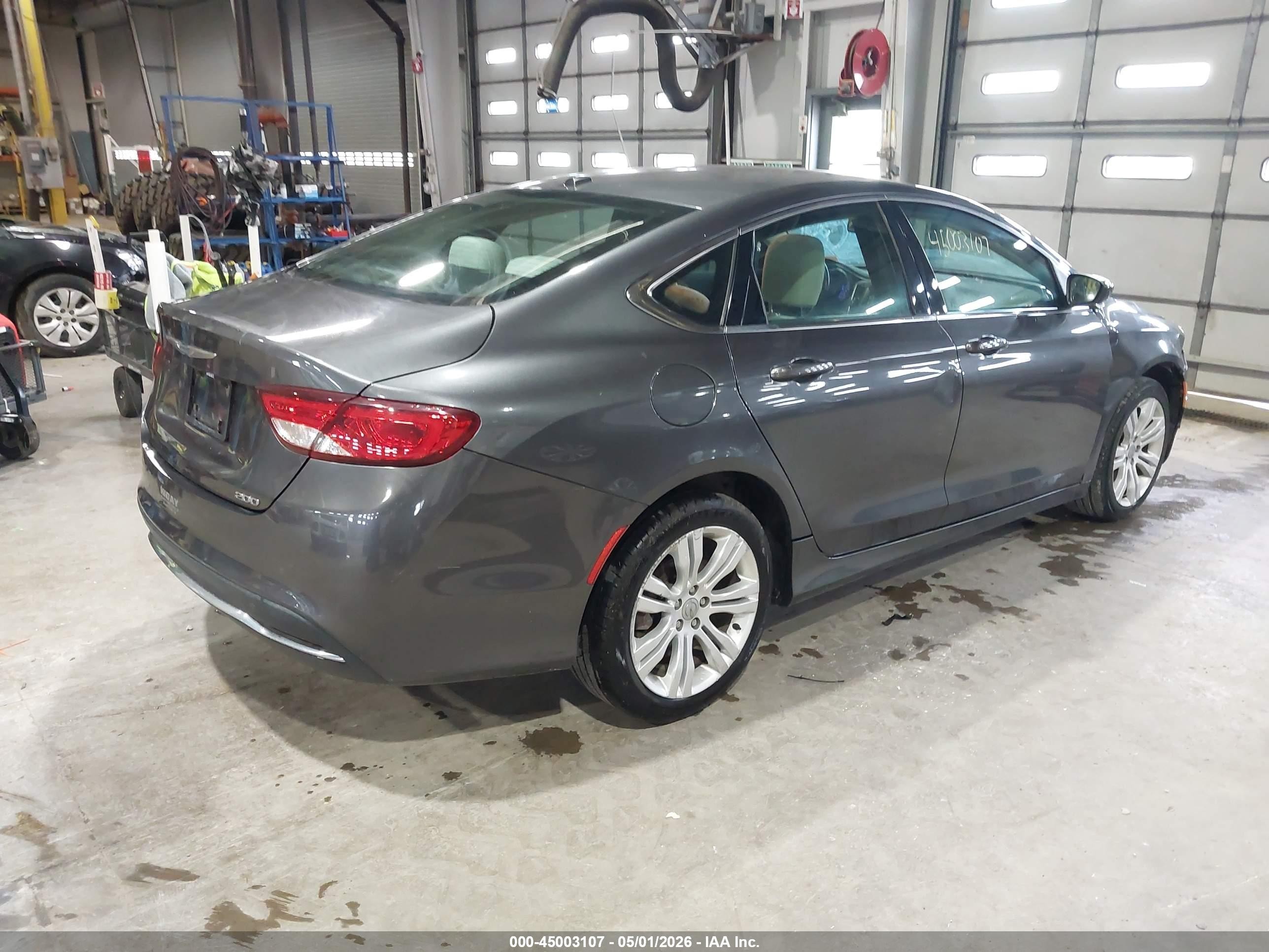 2015 Chrysler 200 Limited Gray vin: 1C3CCCAB0FN707234