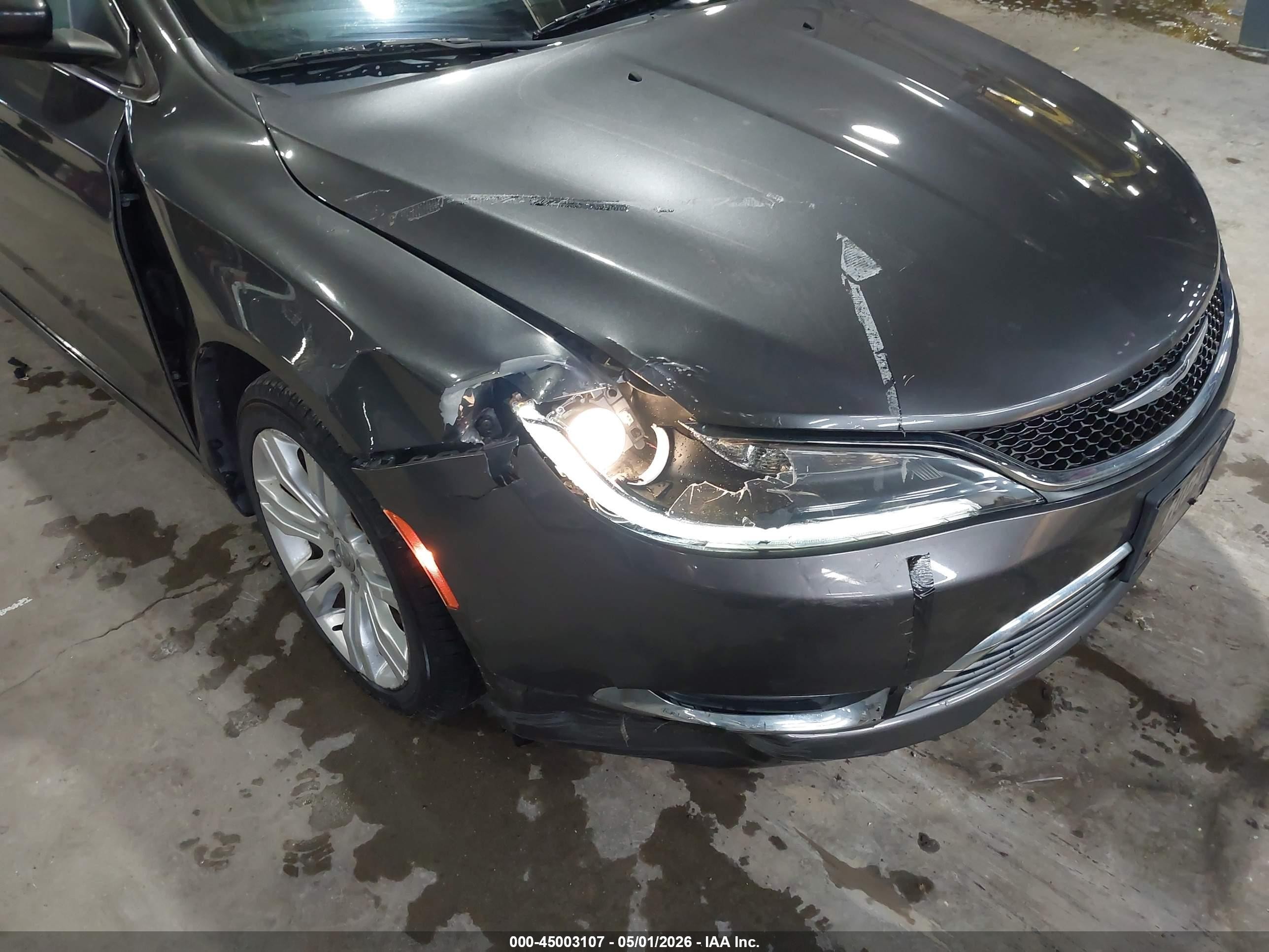 2015 Chrysler 200 Limited Gray vin: 1C3CCCAB0FN707234