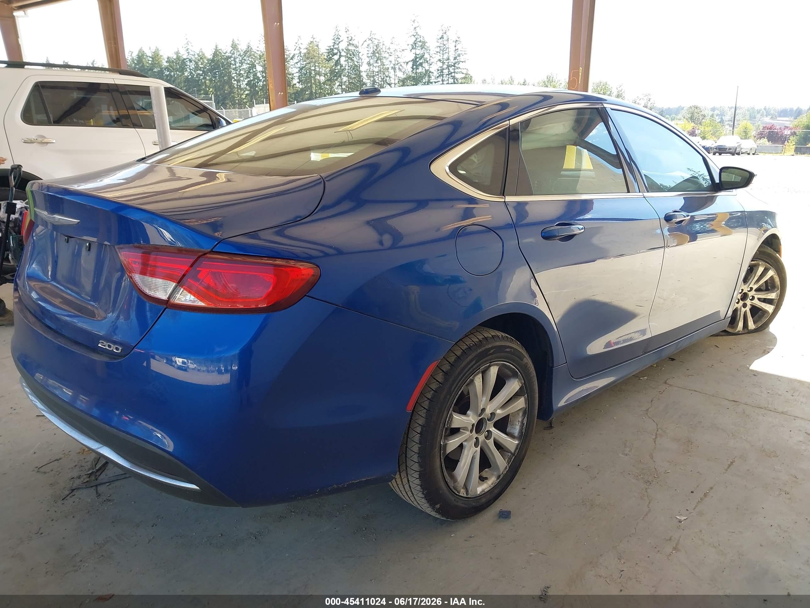 2015 Chrysler 200 Limited Blue vin: 1C3CCCAB0FN719237