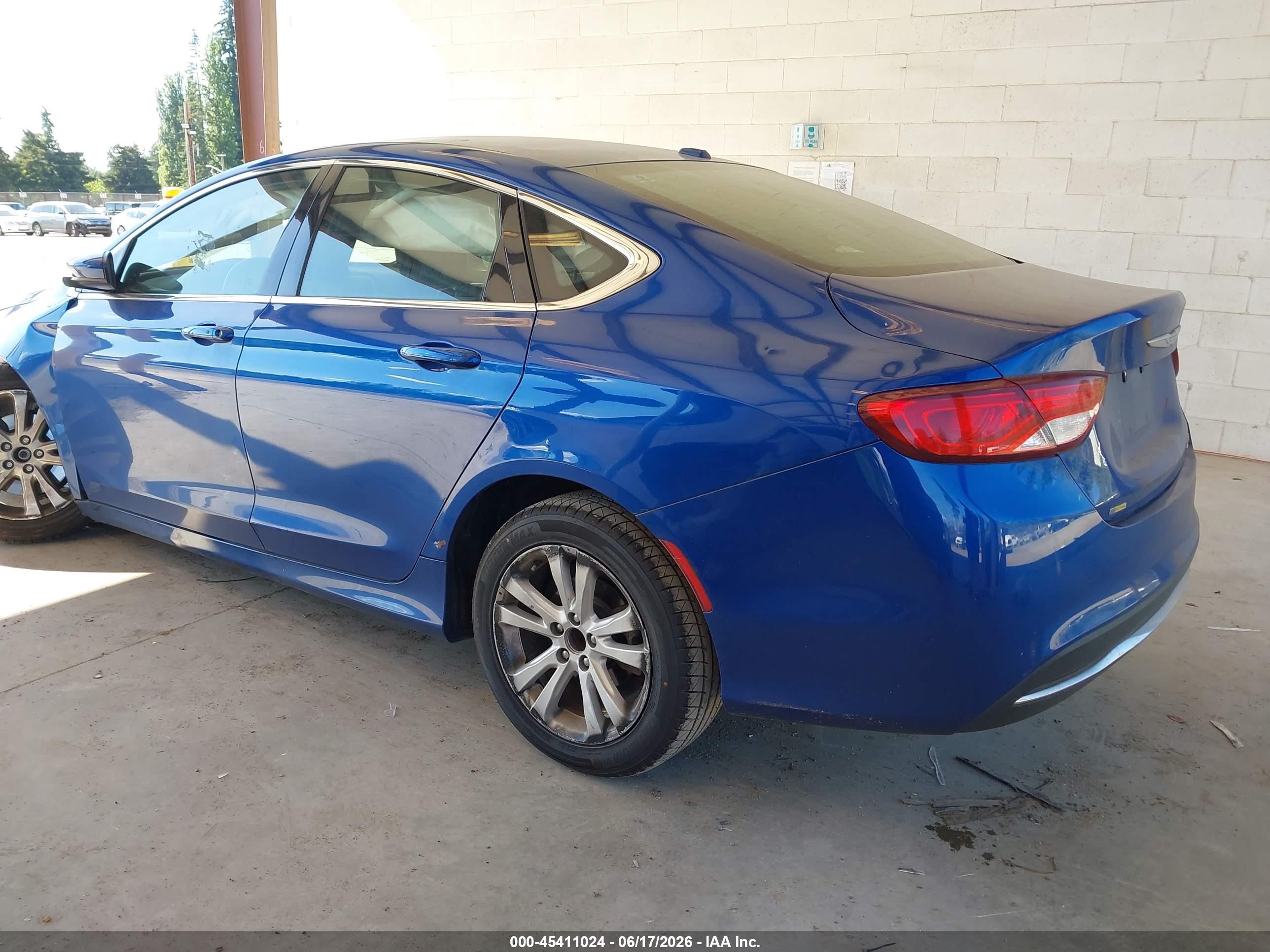 2015 Chrysler 200 Limited Blue vin: 1C3CCCAB0FN719237