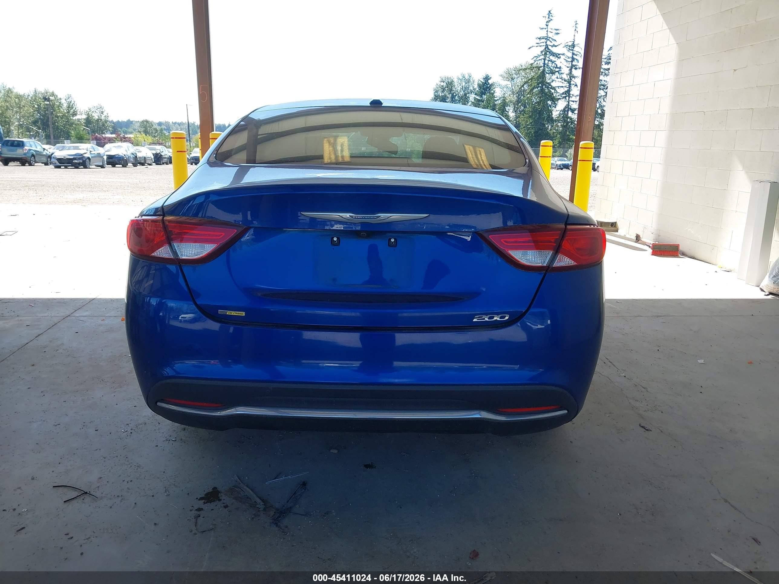 2015 Chrysler 200 Limited Blue vin: 1C3CCCAB0FN719237