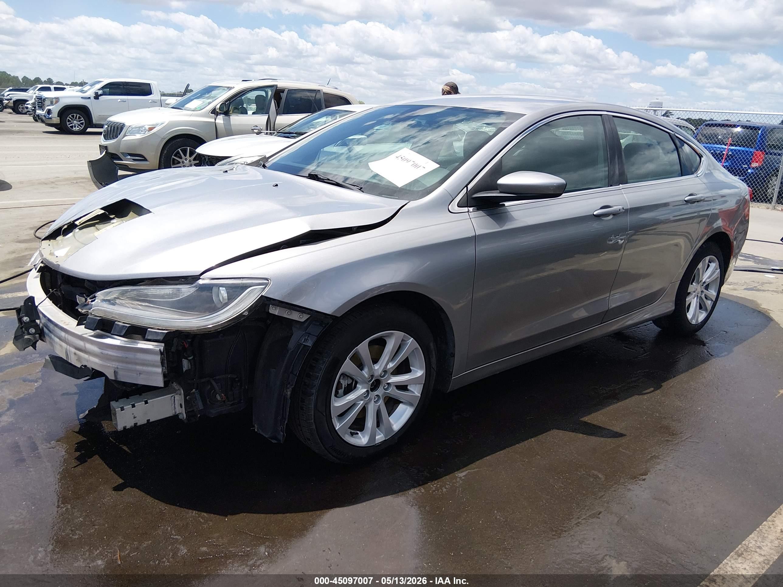 2016 Chrysler 200 Limited Серебряный vin: 1C3CCCAB0GN110764