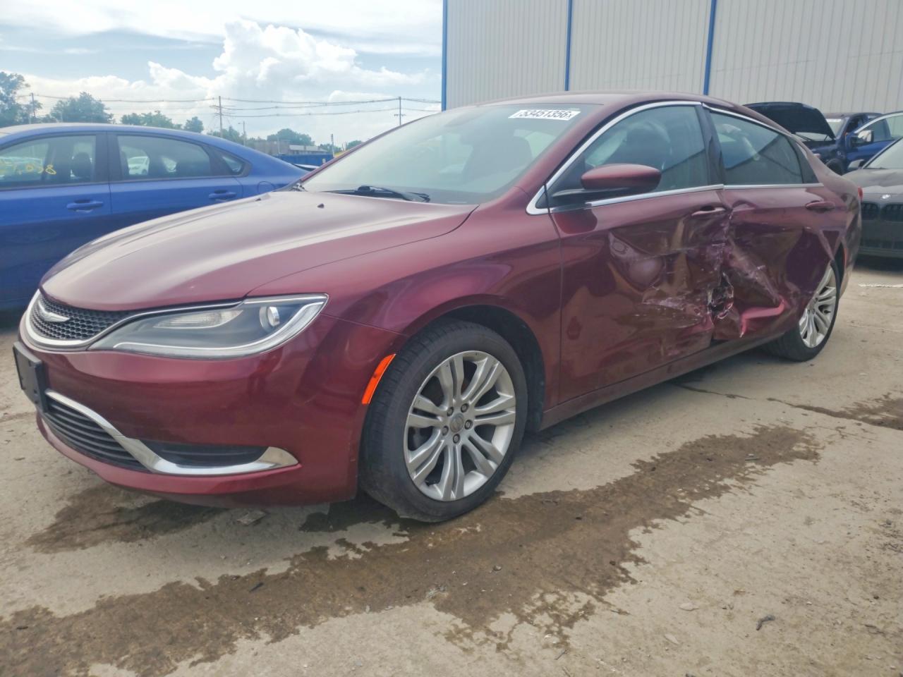 2015 Chrysler 200 Limited Burgundy vin: 1C3CCCAB1FN553889