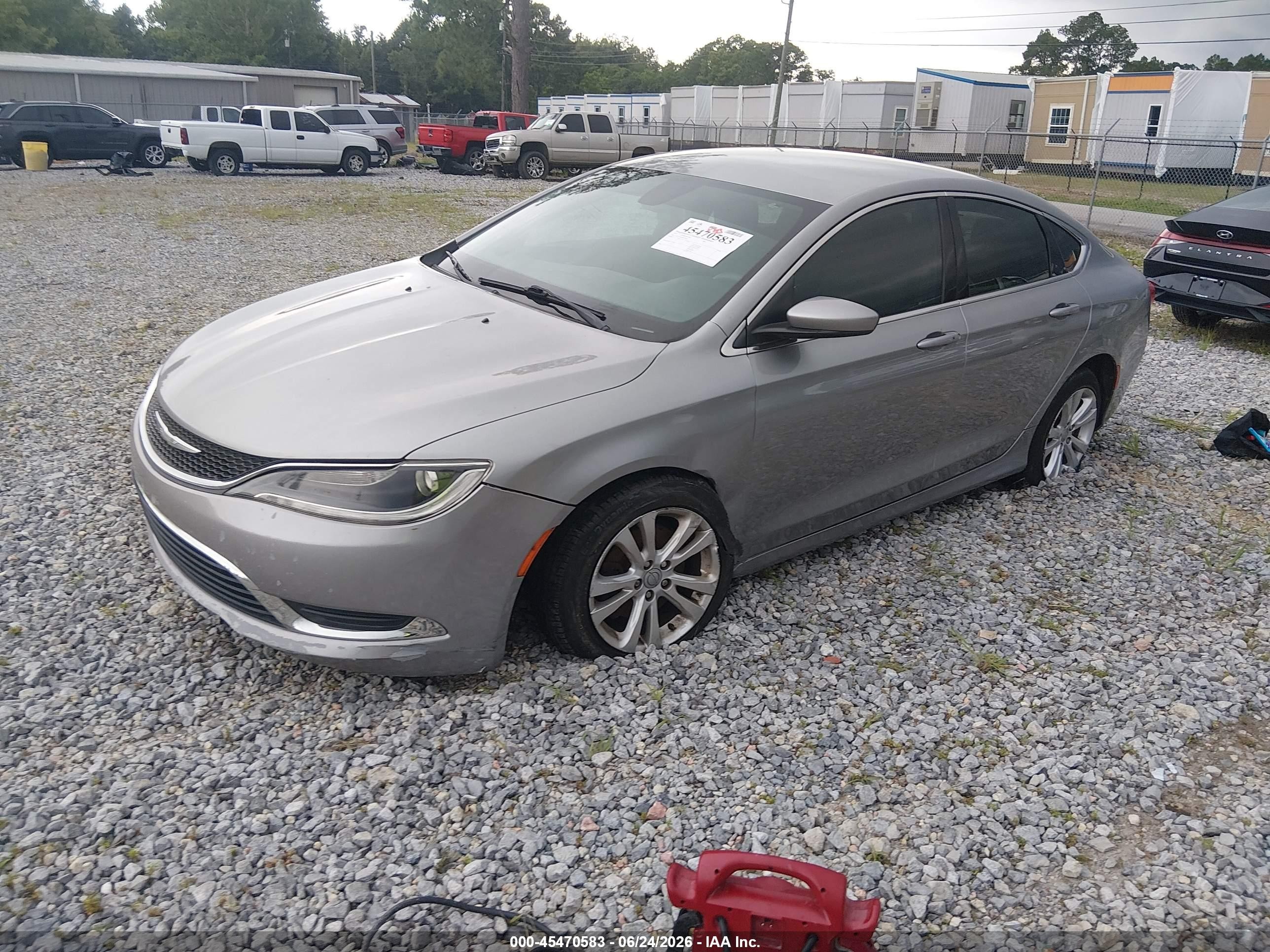 2015 Chrysler 200 Limited Silver vin: 1C3CCCAB1FN577447