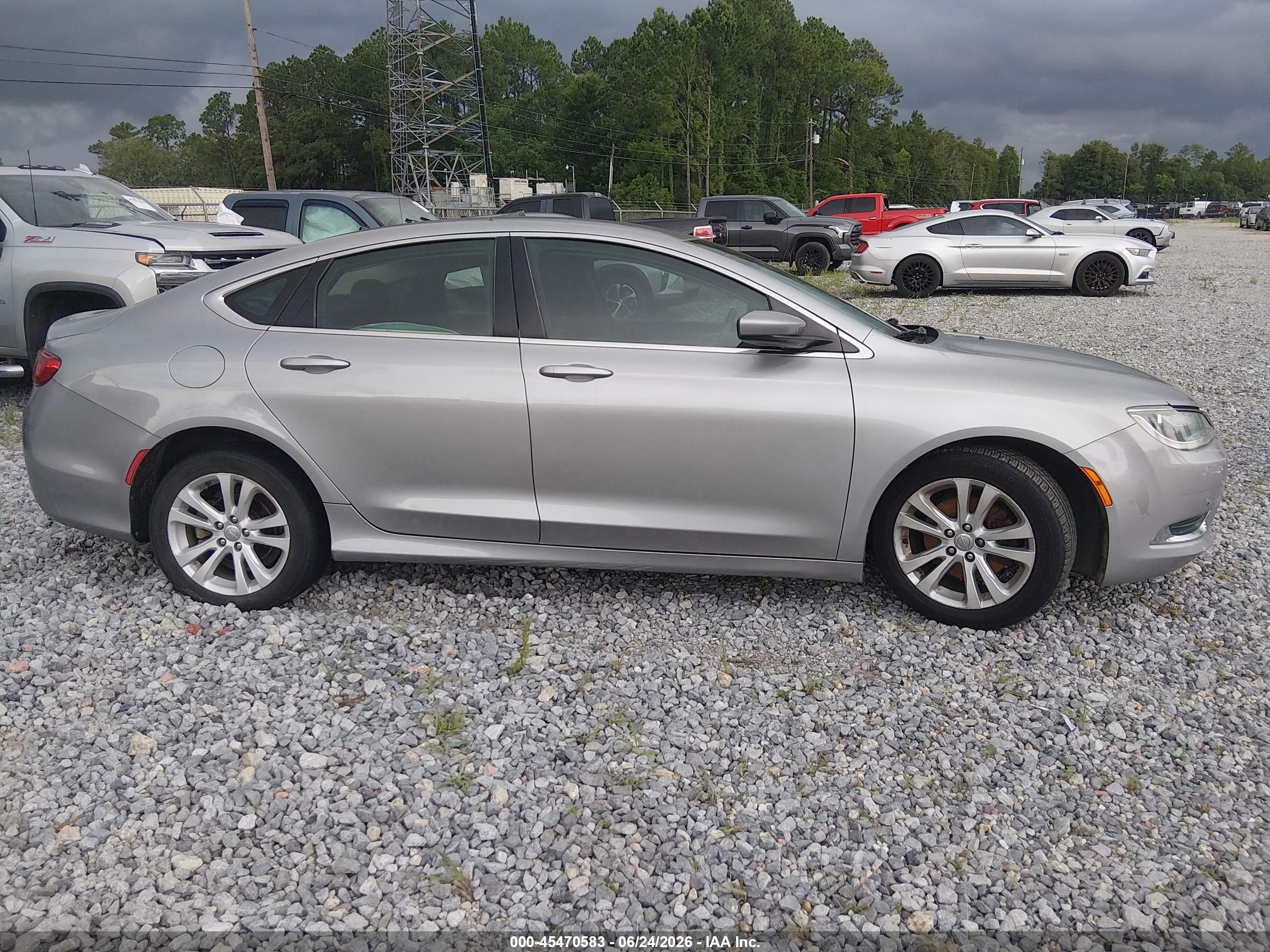 2015 Chrysler 200 Limited Silver vin: 1C3CCCAB1FN577447