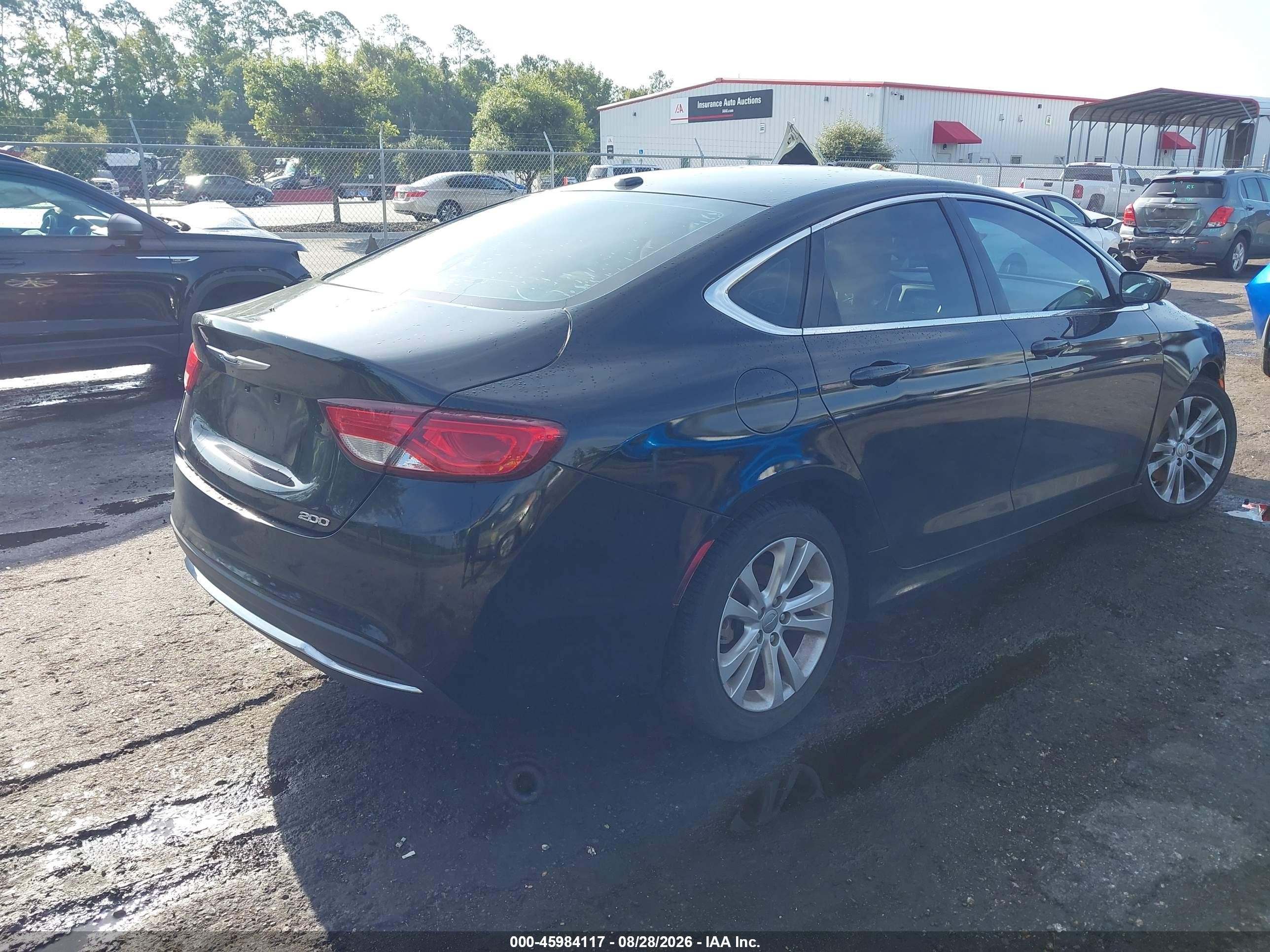 2015 Chrysler 200 Limited Black vin: 1C3CCCAB1FN598802