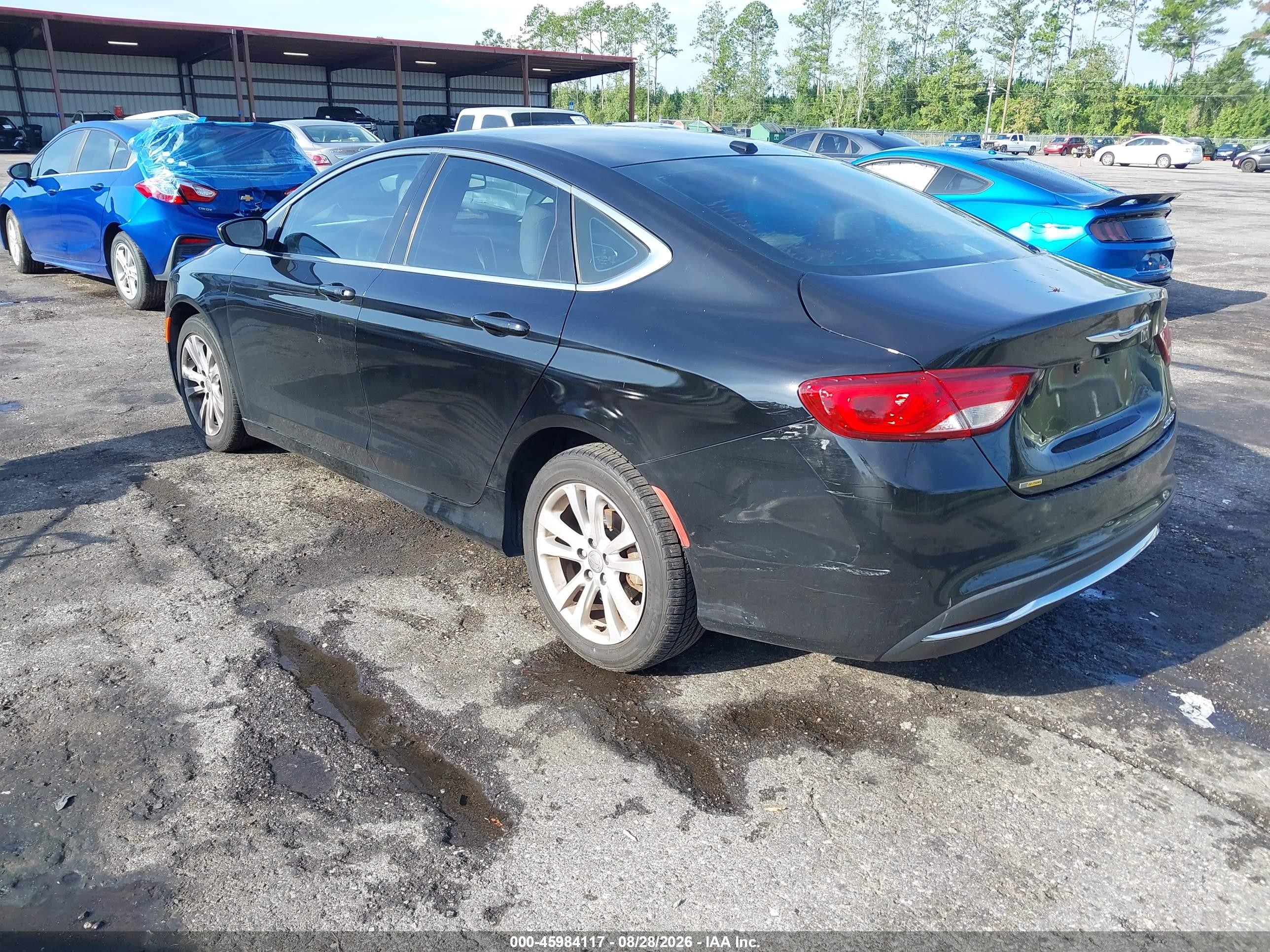 2015 Chrysler 200 Limited Black vin: 1C3CCCAB1FN598802