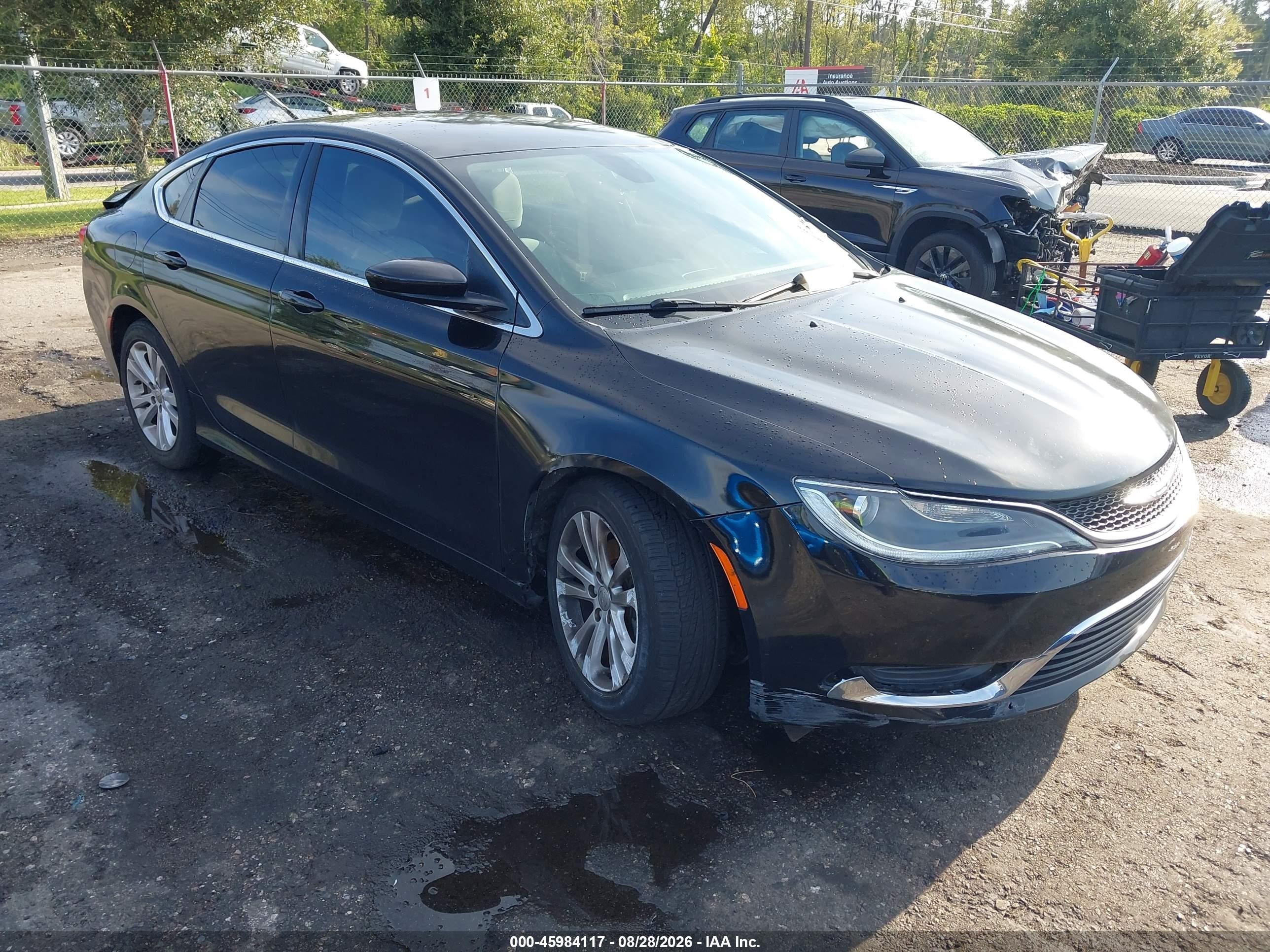 2015 Chrysler 200 Limited Black vin: 1C3CCCAB1FN598802