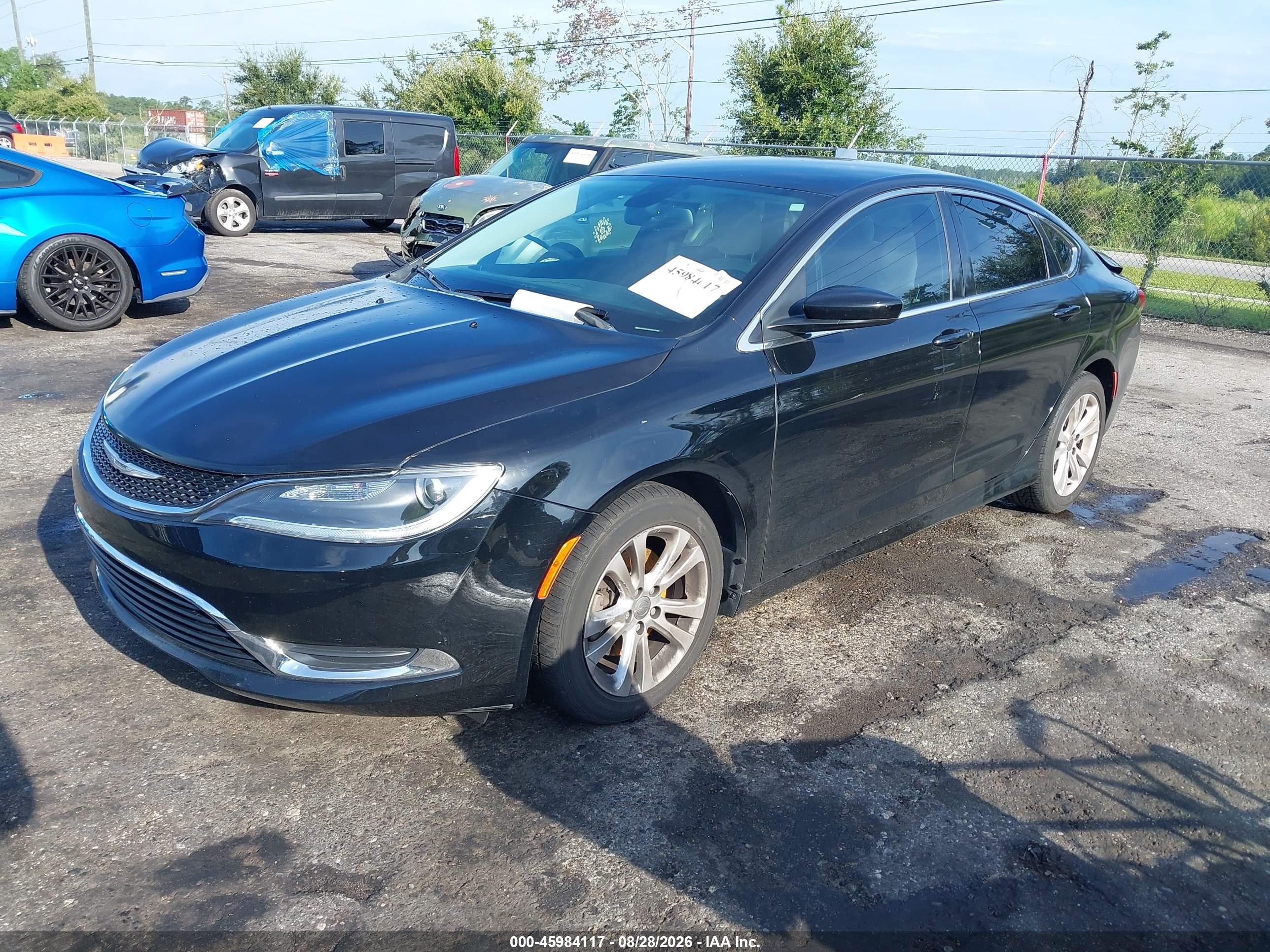 2015 Chrysler 200 Limited Black vin: 1C3CCCAB1FN598802