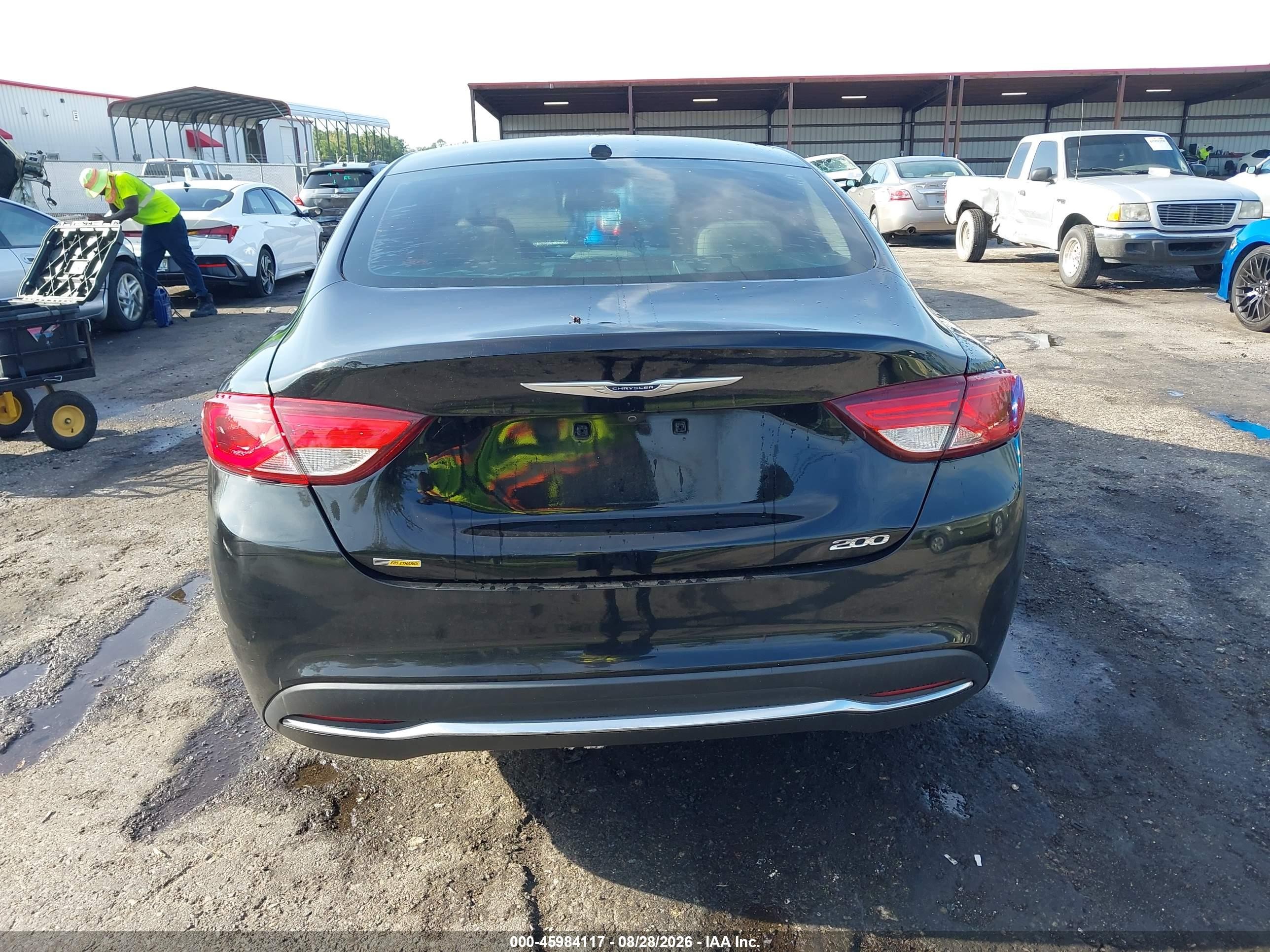 2015 Chrysler 200 Limited Black vin: 1C3CCCAB1FN598802