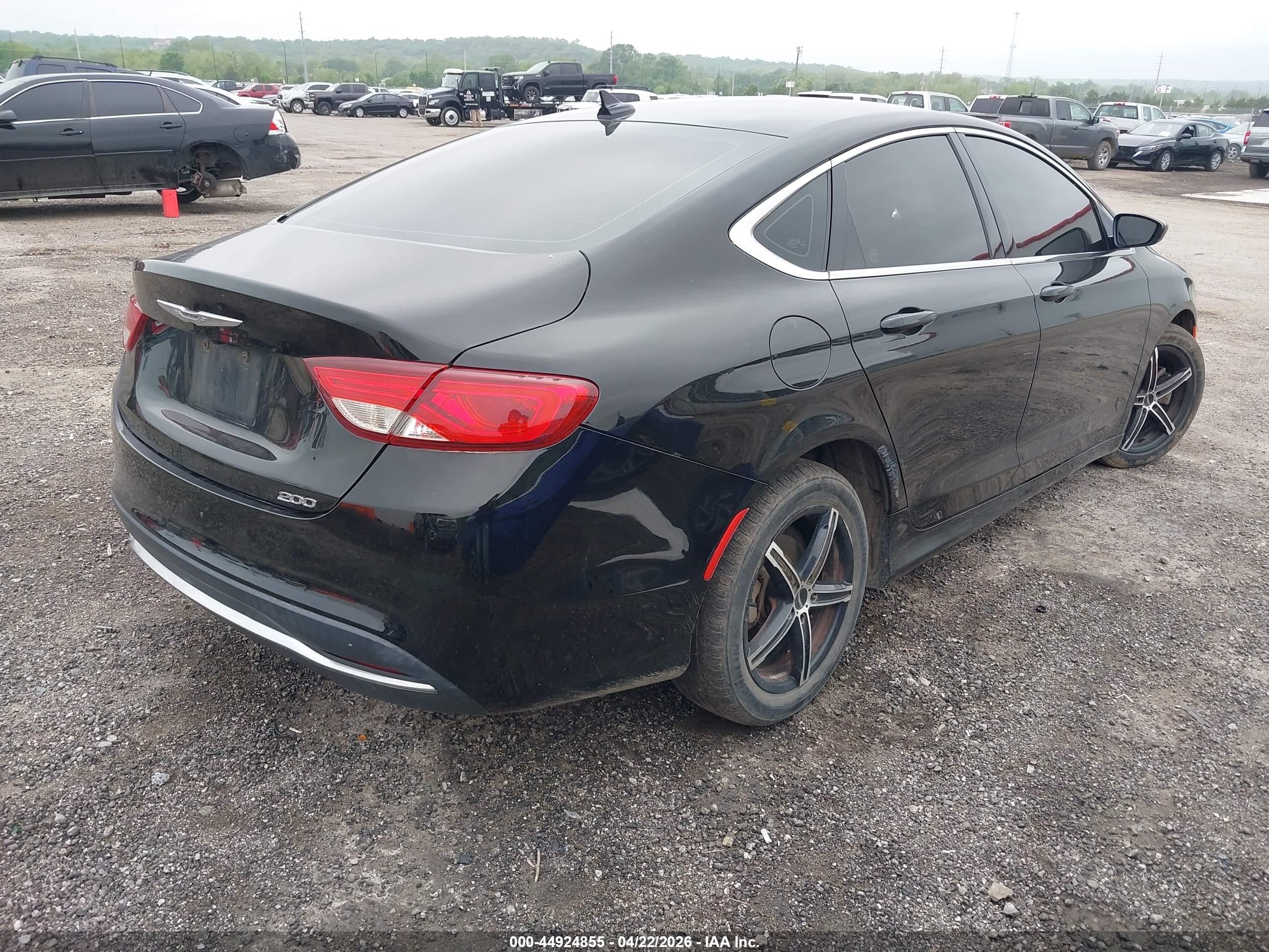 2015 Chrysler 200 Limited Black vin: 1C3CCCAB1FN634519