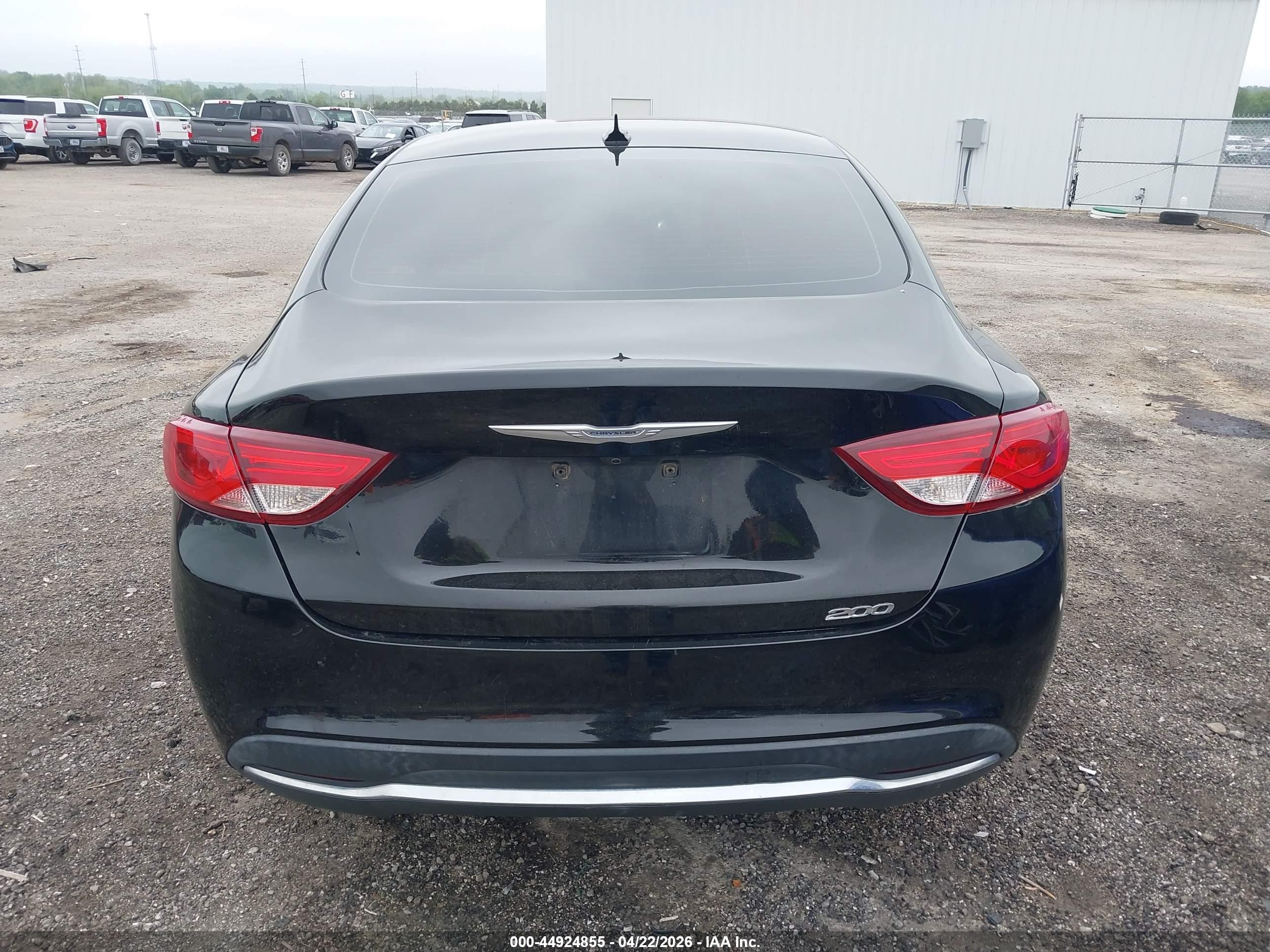 2015 Chrysler 200 Limited Black vin: 1C3CCCAB1FN634519