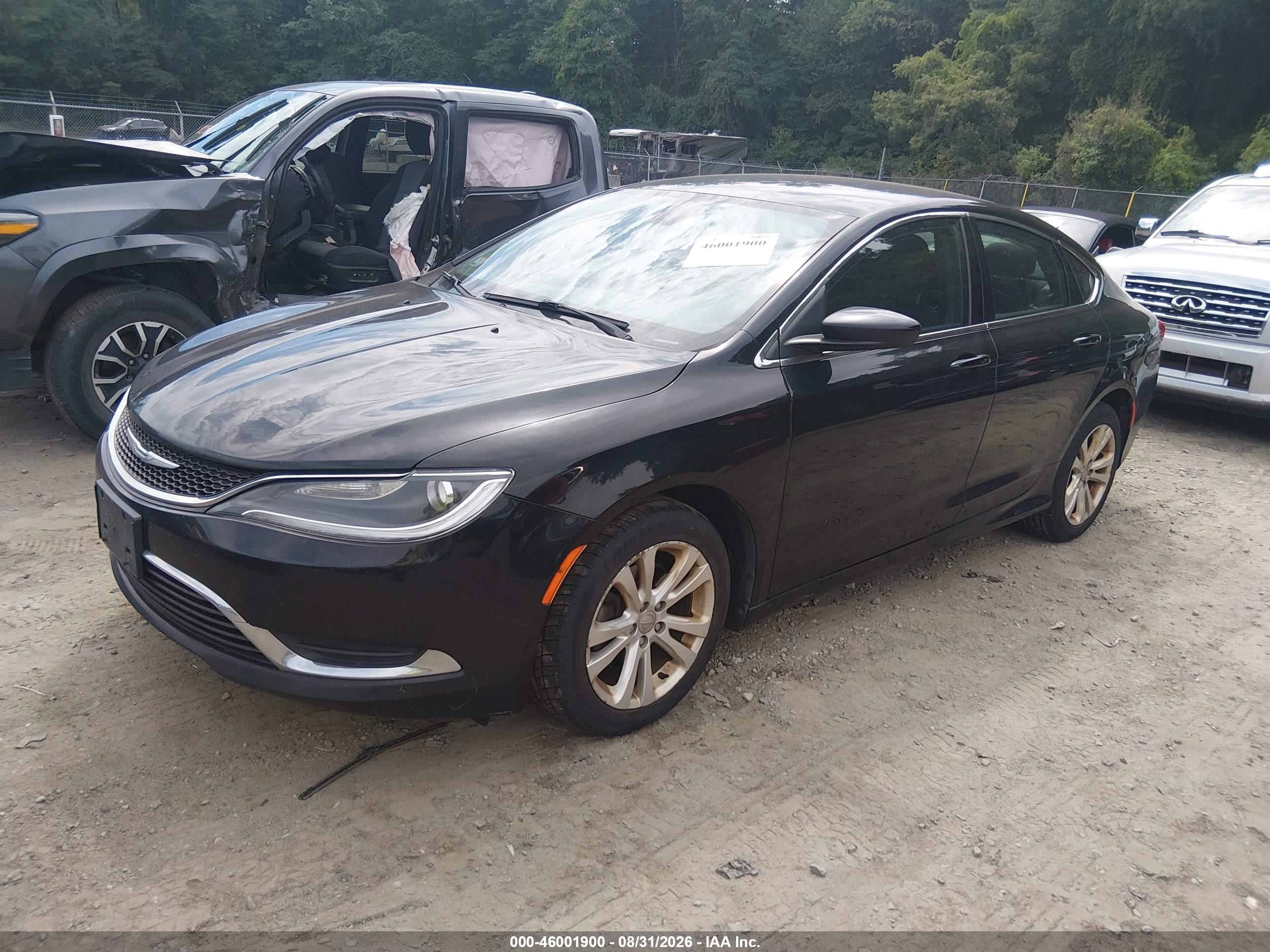 2015 Chrysler 200 Limited Black vin: 1C3CCCAB1FN653975