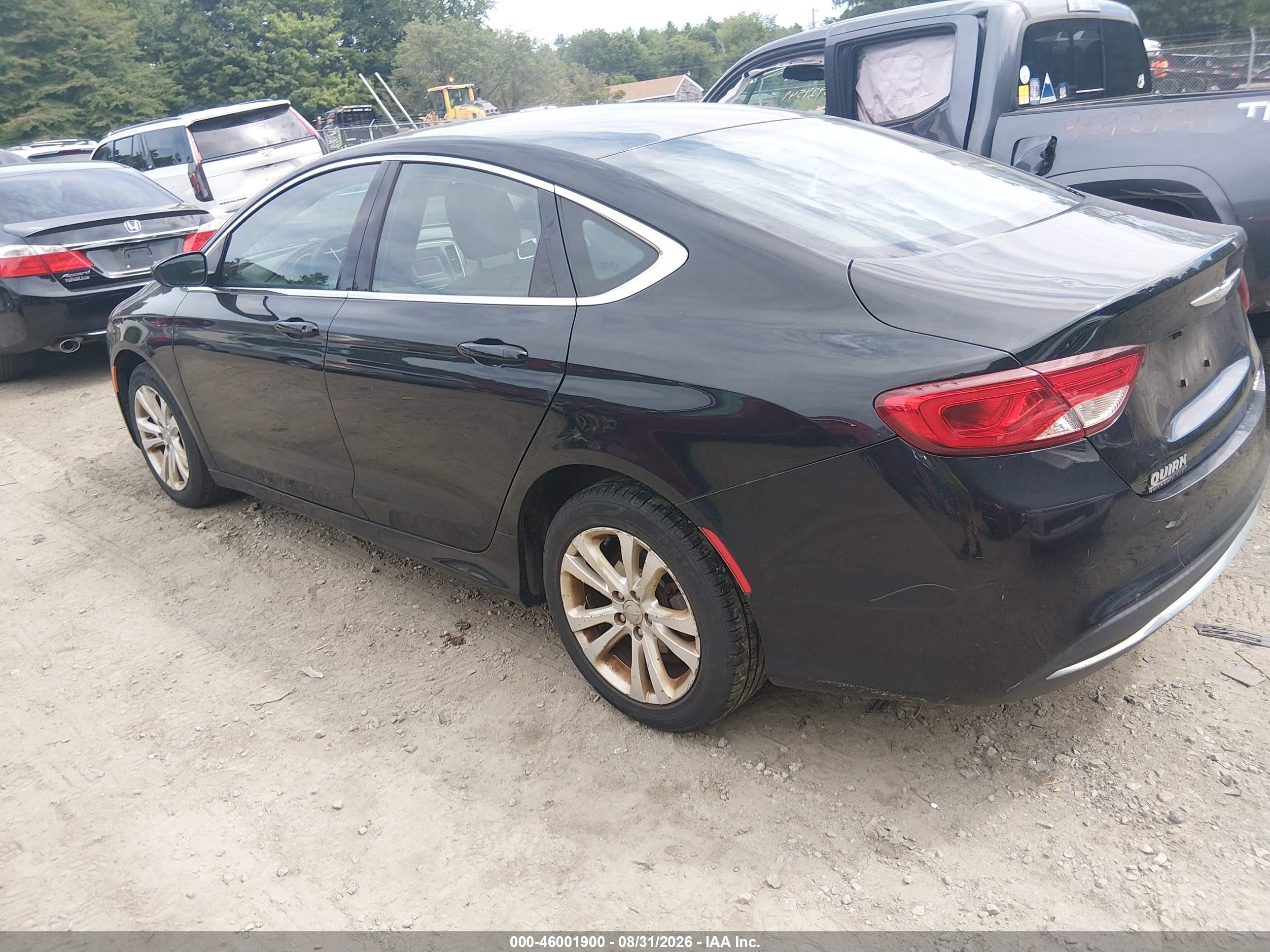 2015 Chrysler 200 Limited Black vin: 1C3CCCAB1FN653975