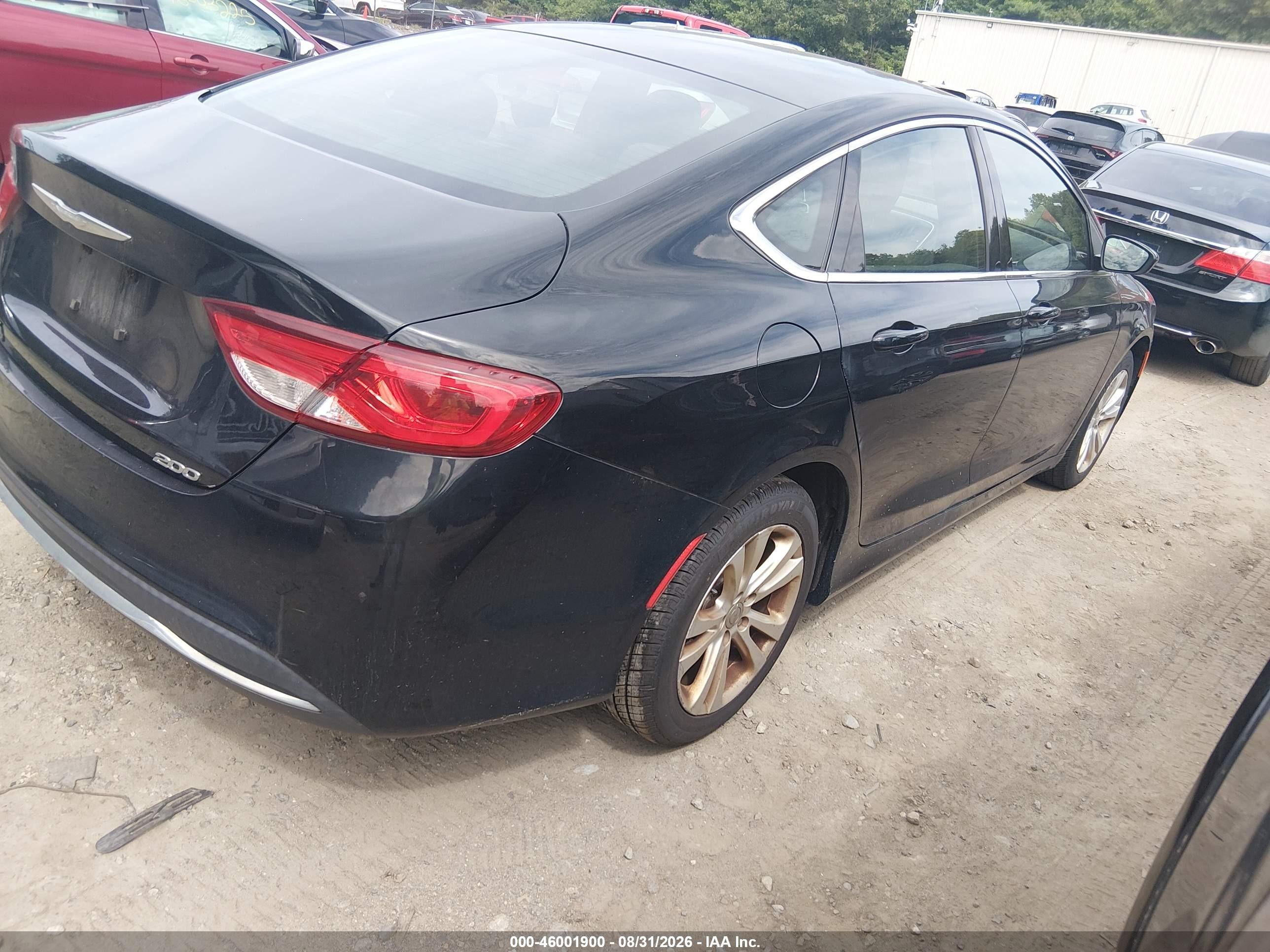 2015 Chrysler 200 Limited Black vin: 1C3CCCAB1FN653975