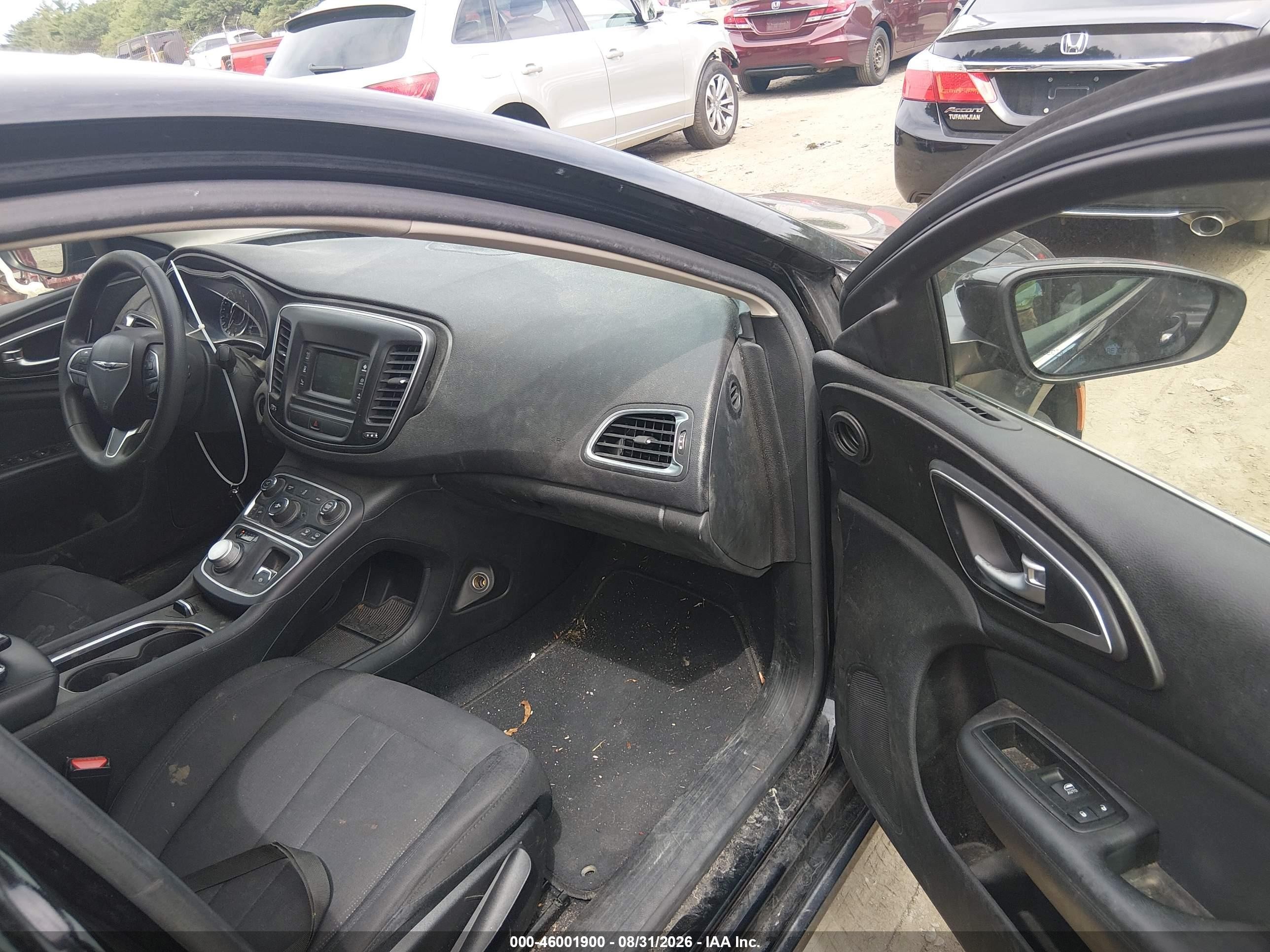 2015 Chrysler 200 Limited Black vin: 1C3CCCAB1FN653975