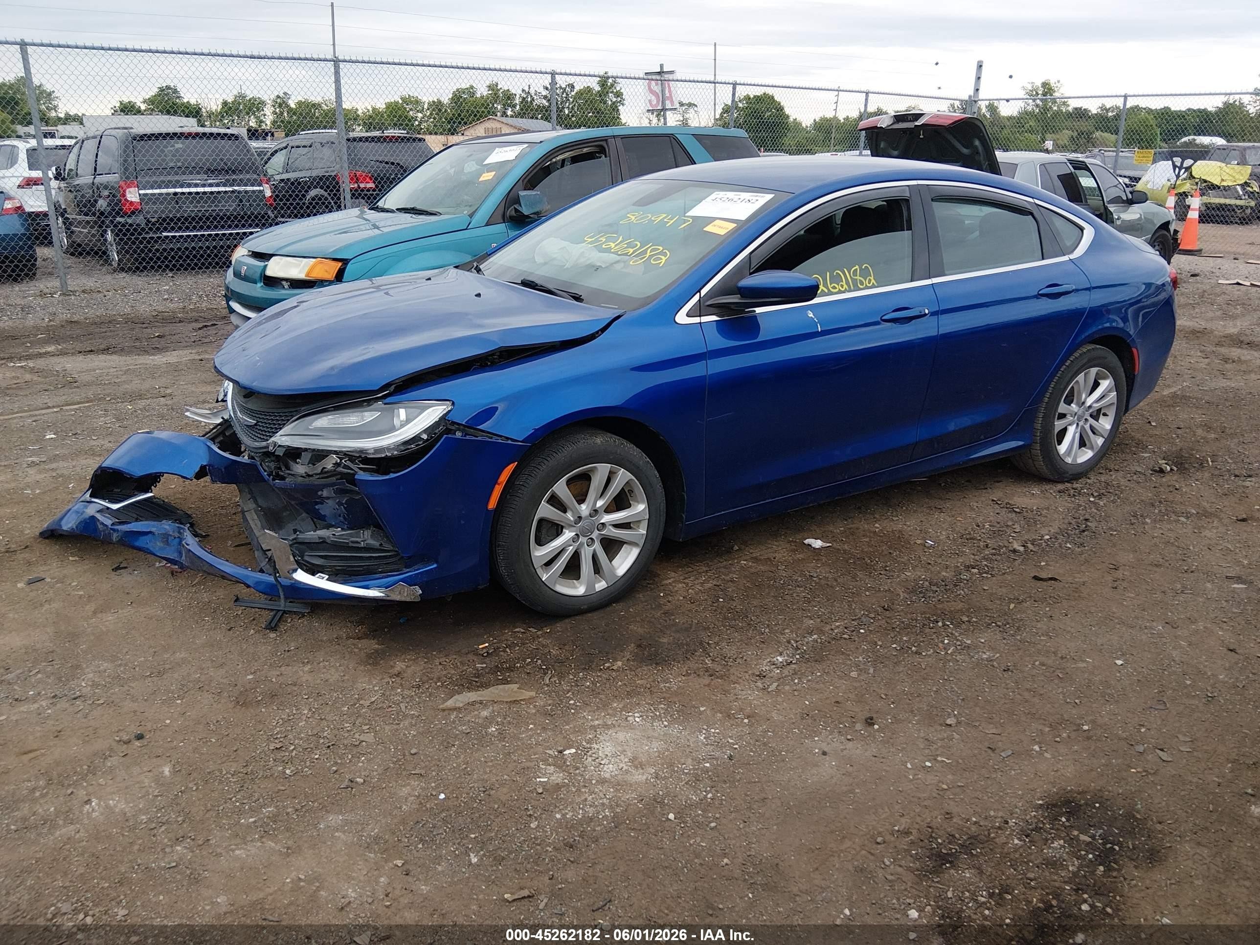 2015 Chrysler 200 Limited Blue vin: 1C3CCCAB1FN670517