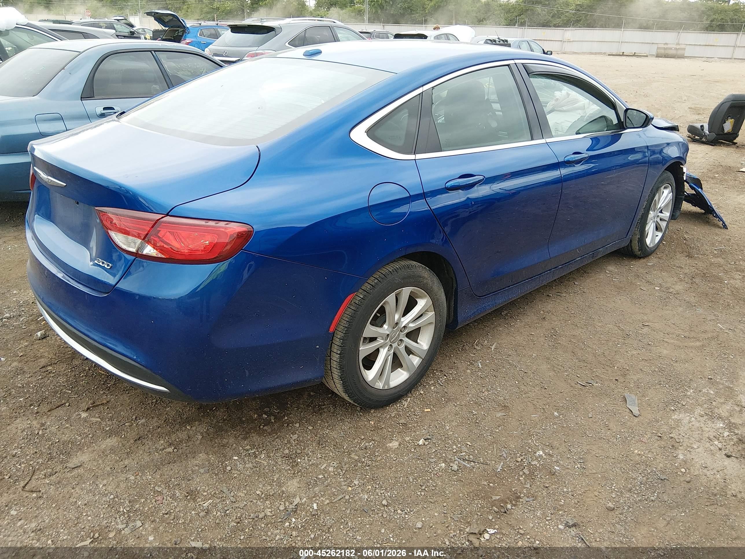 2015 Chrysler 200 Limited Blue vin: 1C3CCCAB1FN670517