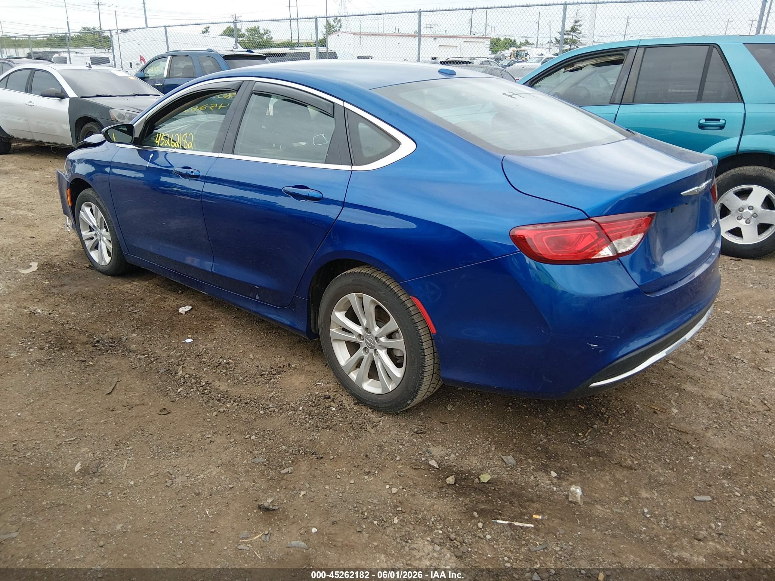 2015 Chrysler 200 Limited Blue vin: 1C3CCCAB1FN670517