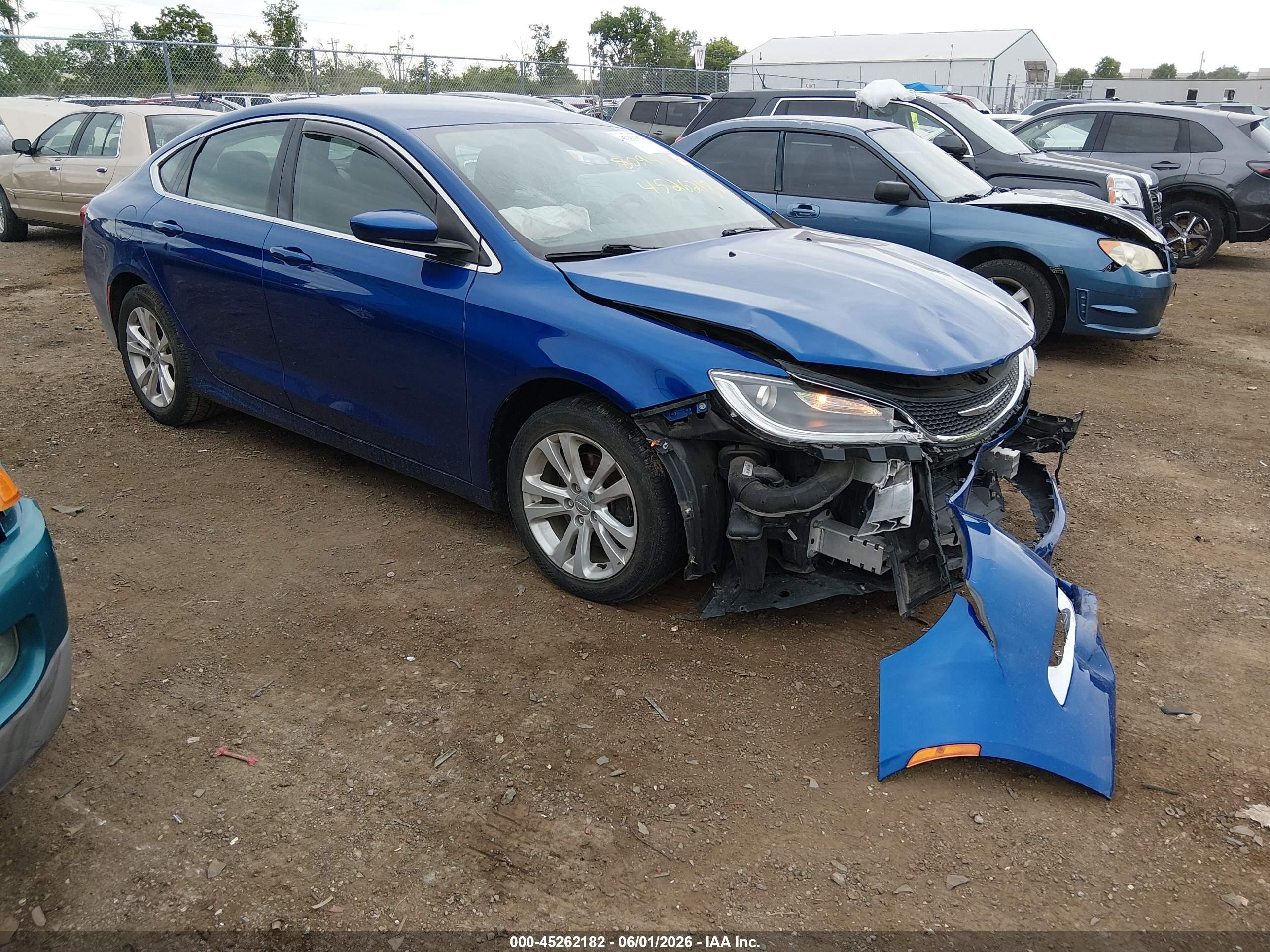 2015 Chrysler 200 Limited Blue vin: 1C3CCCAB1FN670517