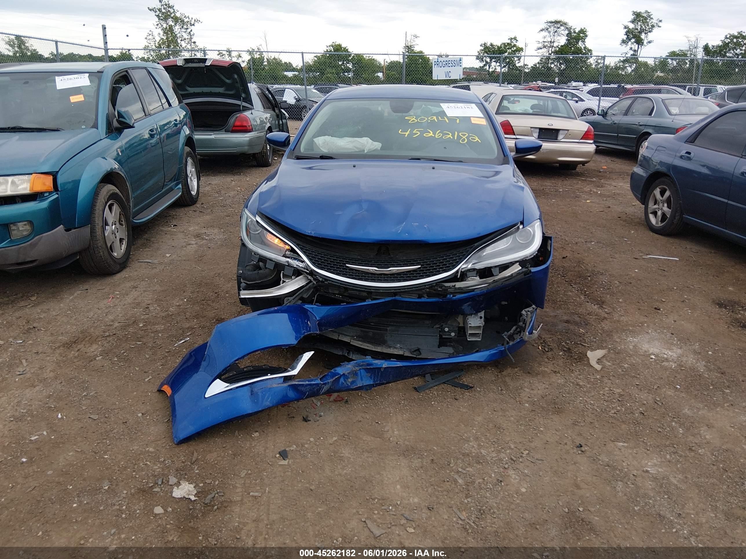 2015 Chrysler 200 Limited Blue vin: 1C3CCCAB1FN670517