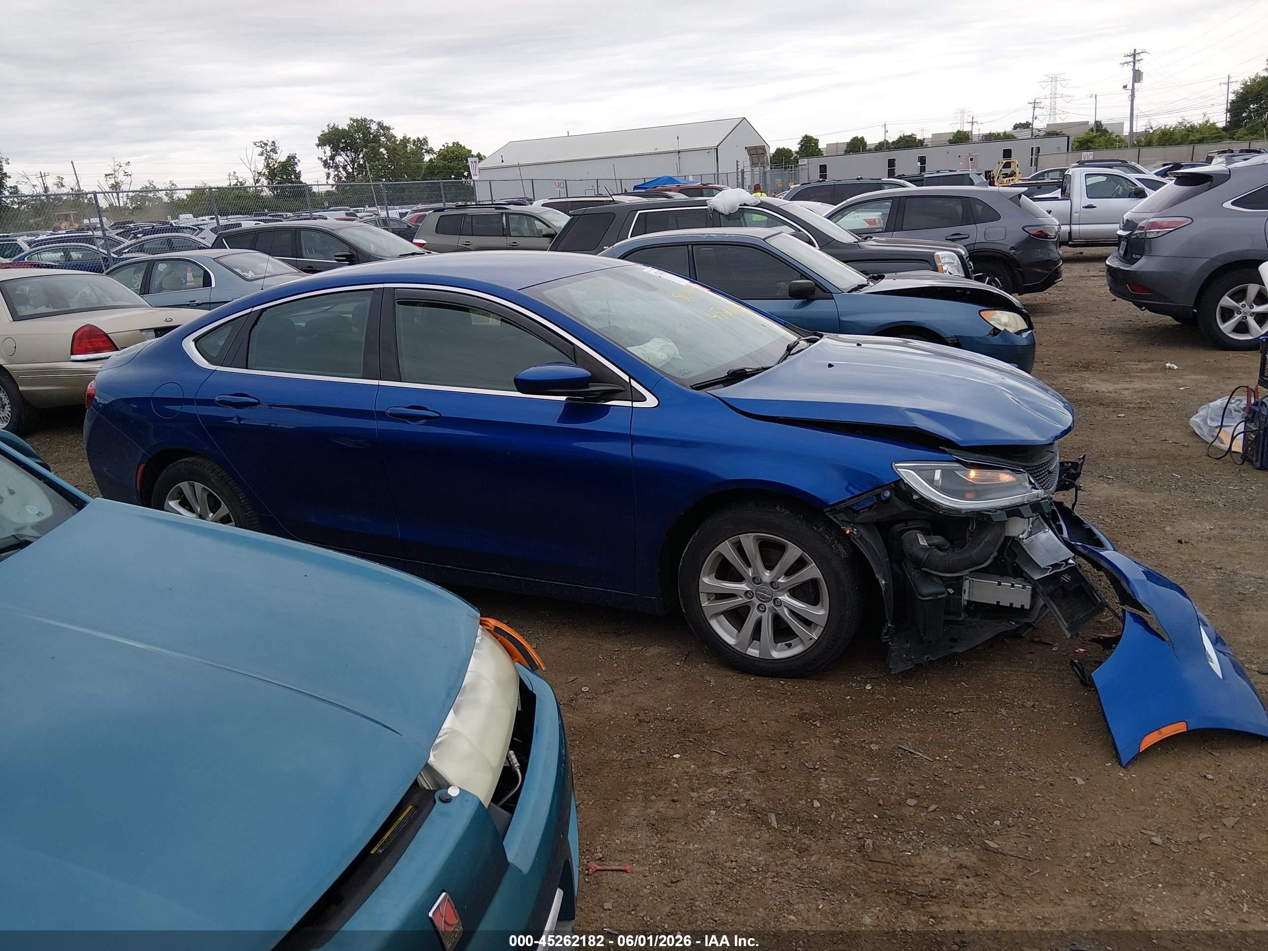 2015 Chrysler 200 Limited Blue vin: 1C3CCCAB1FN670517