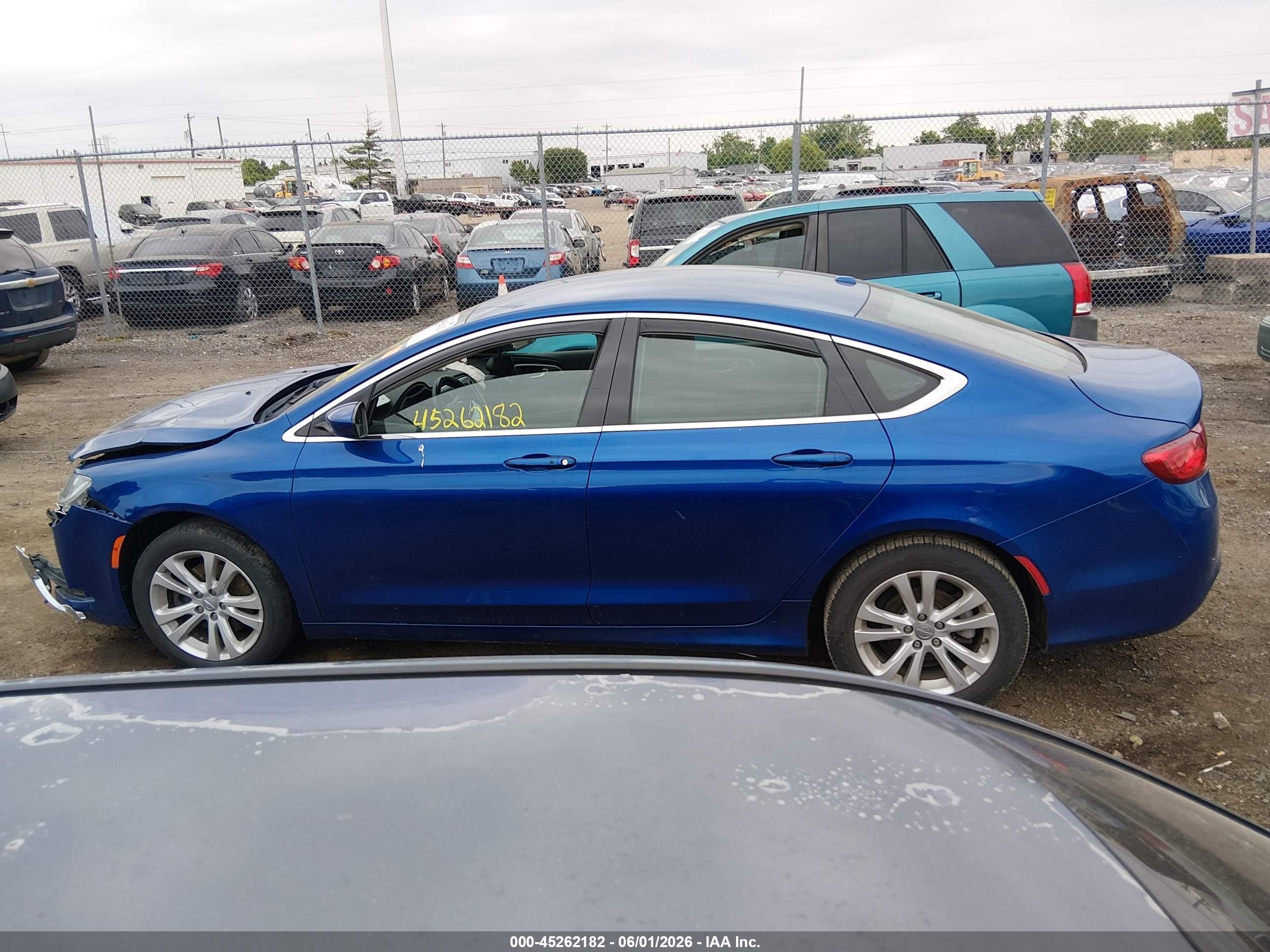 2015 Chrysler 200 Limited Blue vin: 1C3CCCAB1FN670517