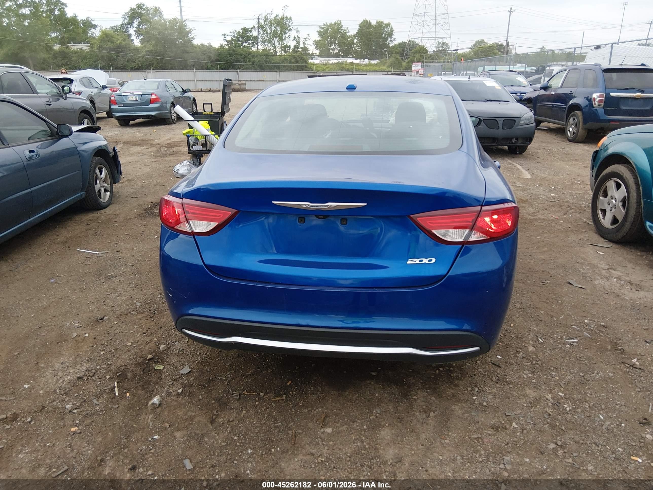 2015 Chrysler 200 Limited Blue vin: 1C3CCCAB1FN670517