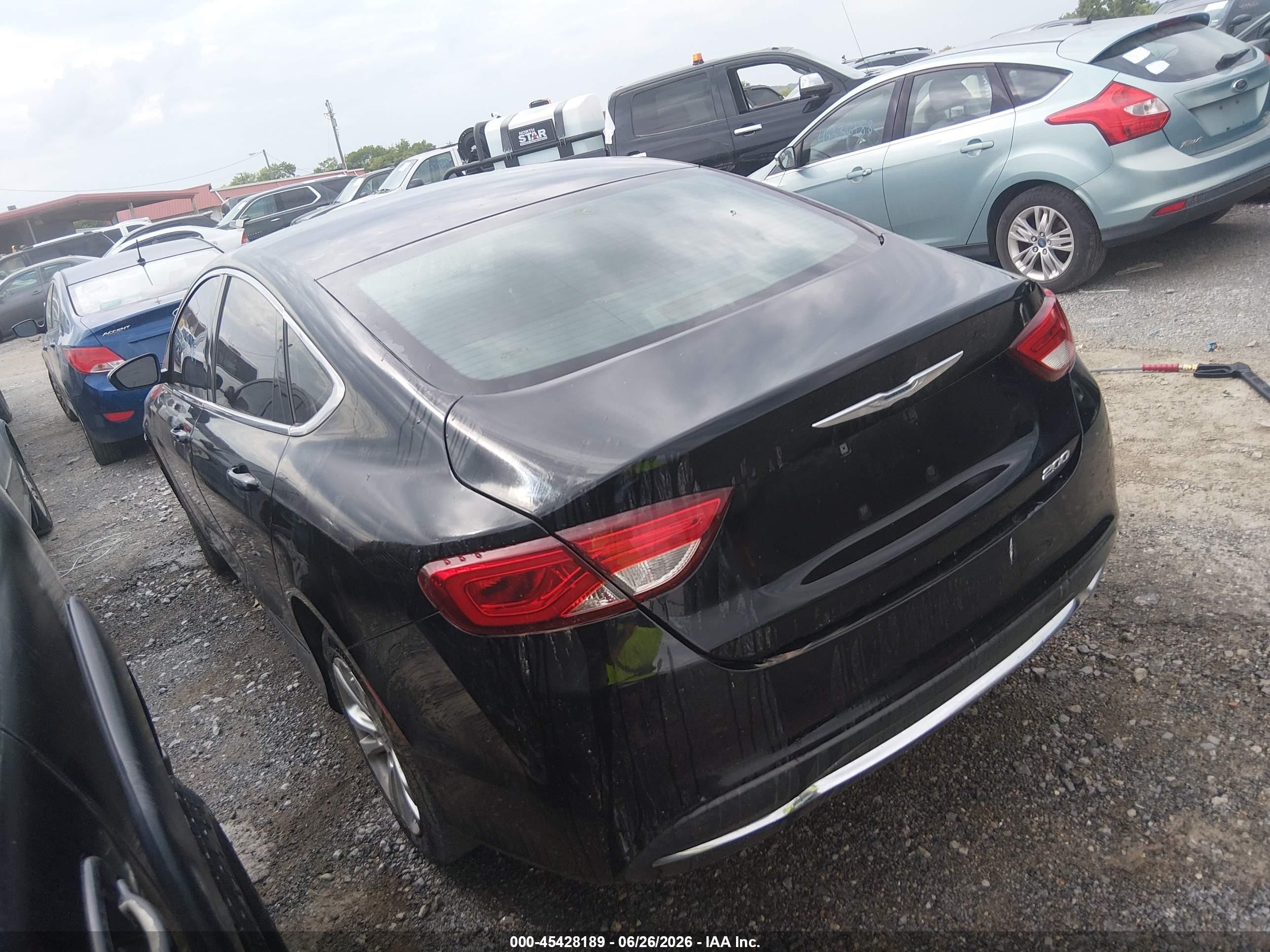 2015 Chrysler 200 Limited Black vin: 1C3CCCAB1FN693408