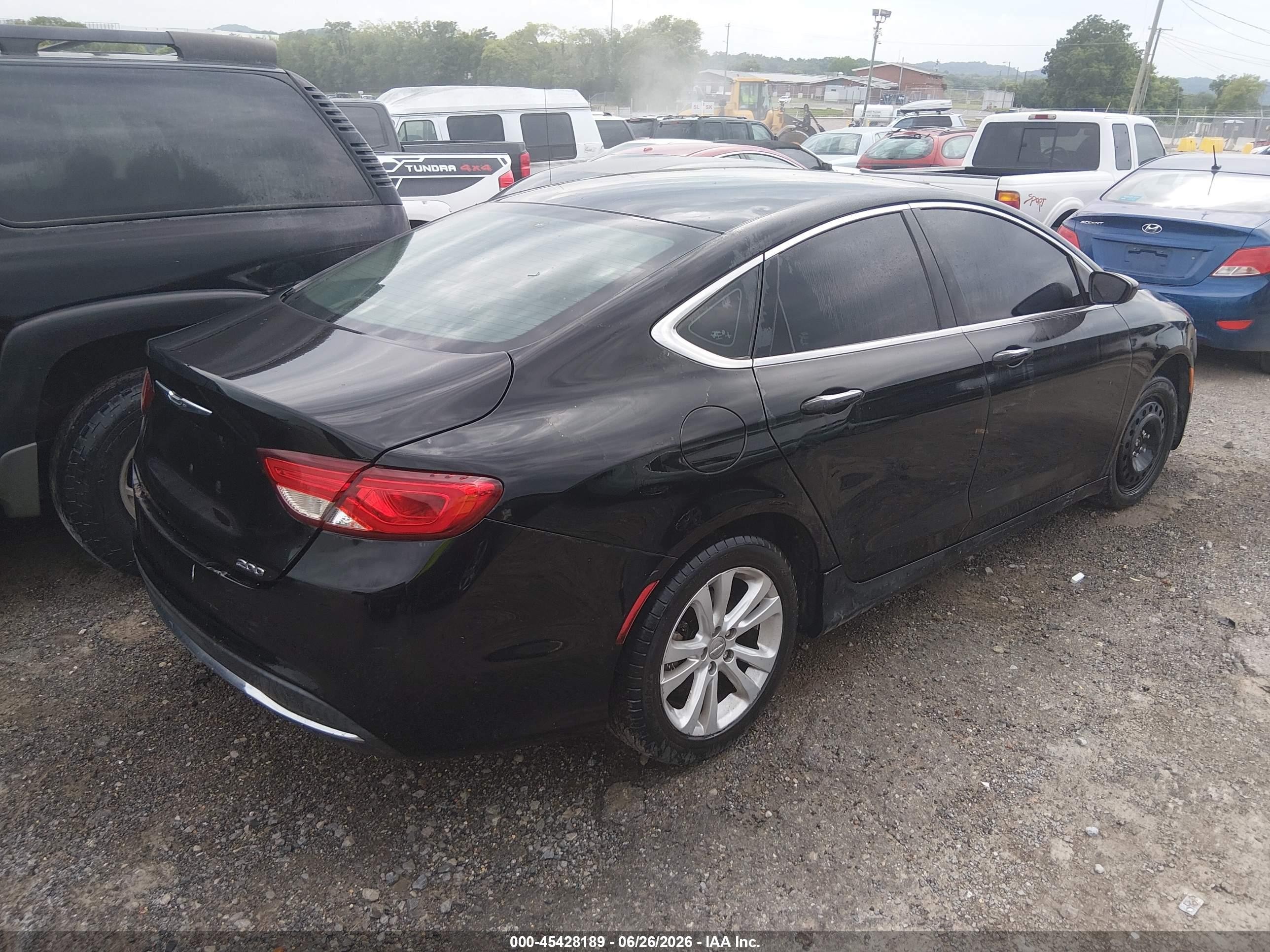 2015 Chrysler 200 Limited Black vin: 1C3CCCAB1FN693408