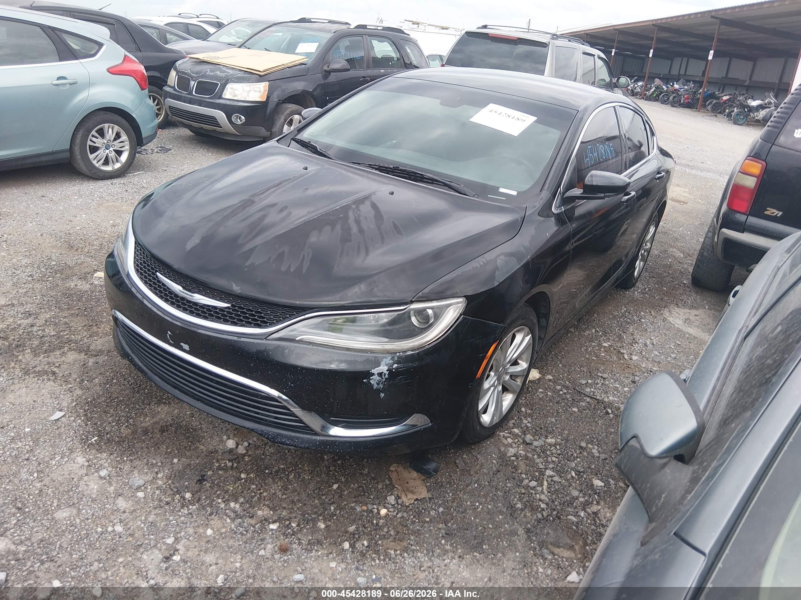 2015 Chrysler 200 Limited Black vin: 1C3CCCAB1FN693408