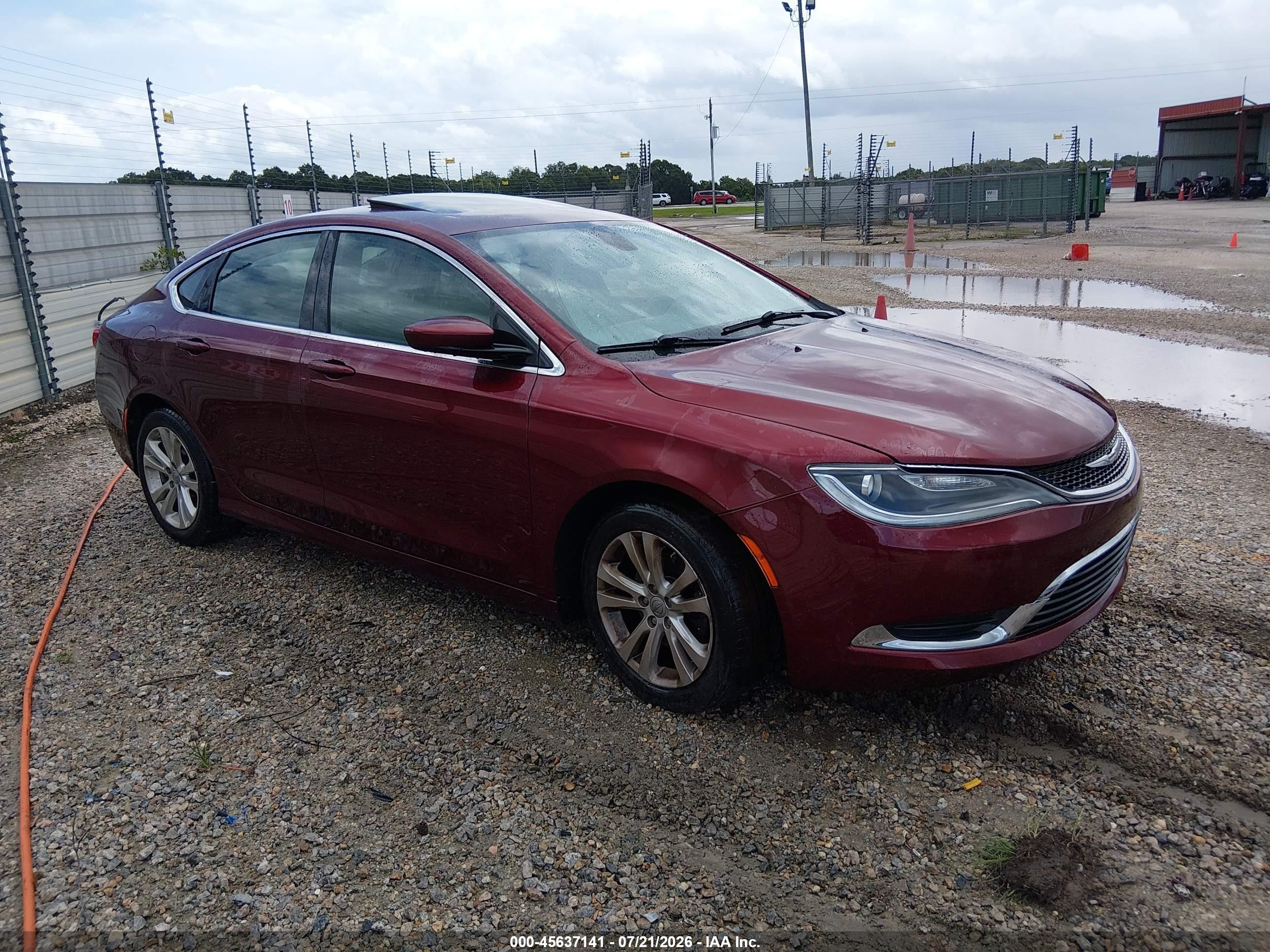 2015 Chrysler 200 Limited Maroon vin: 1C3CCCAB1FN722552