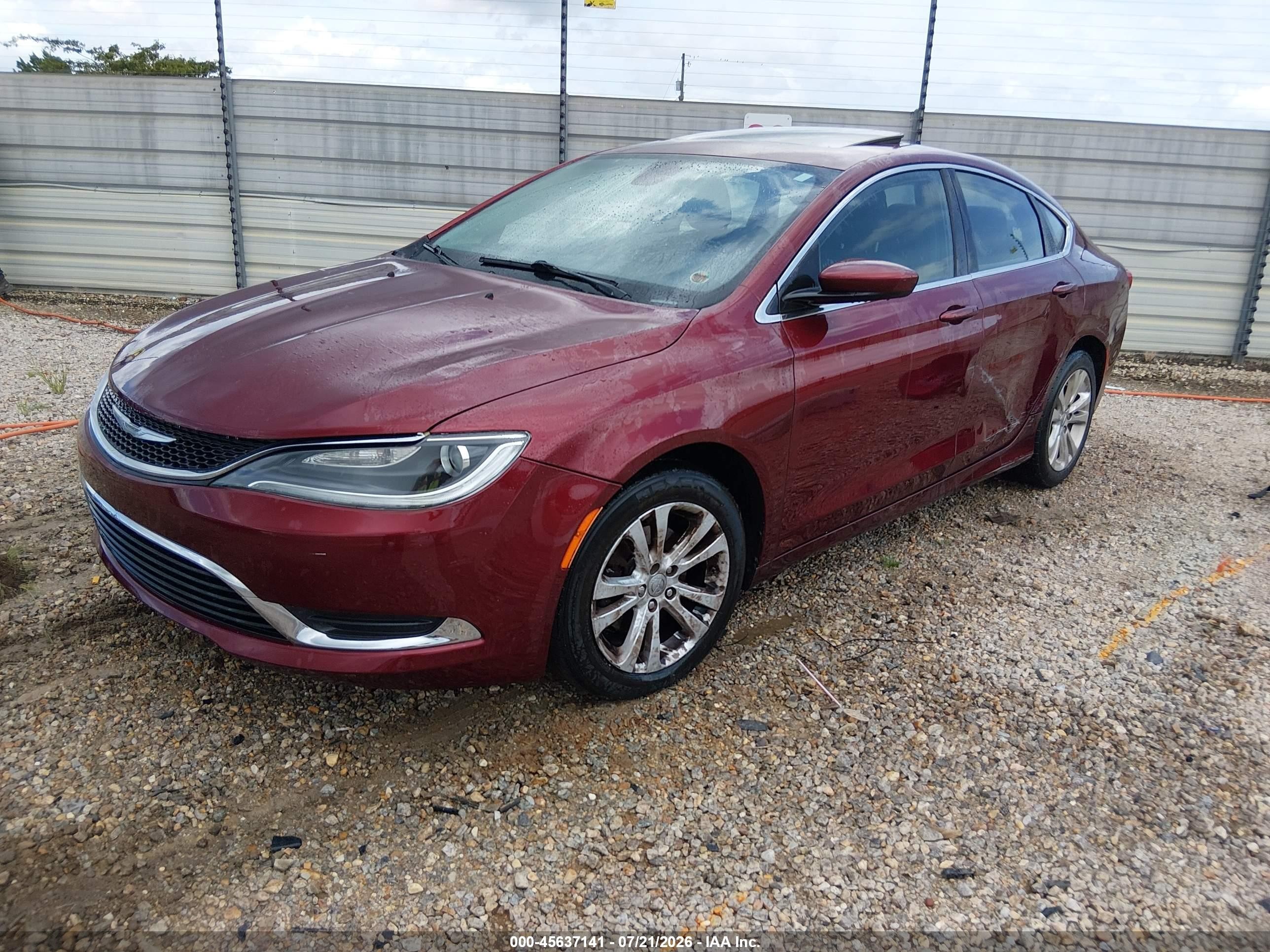 2015 Chrysler 200 Limited Maroon vin: 1C3CCCAB1FN722552