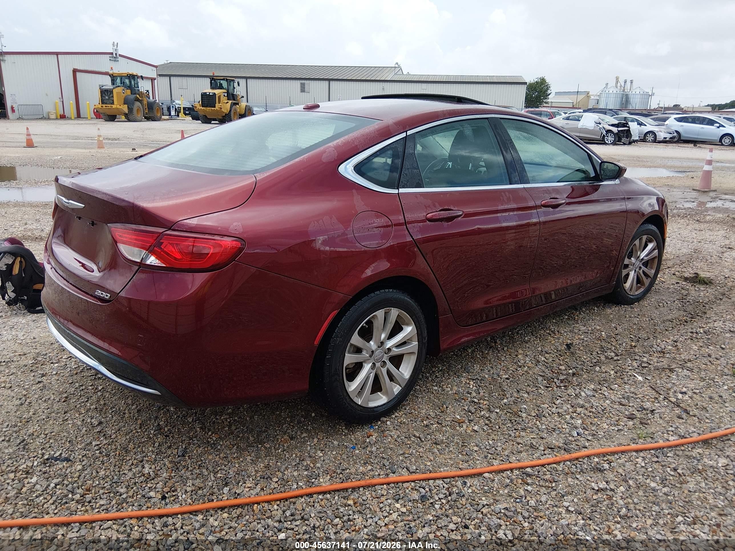 2015 Chrysler 200 Limited Maroon vin: 1C3CCCAB1FN722552