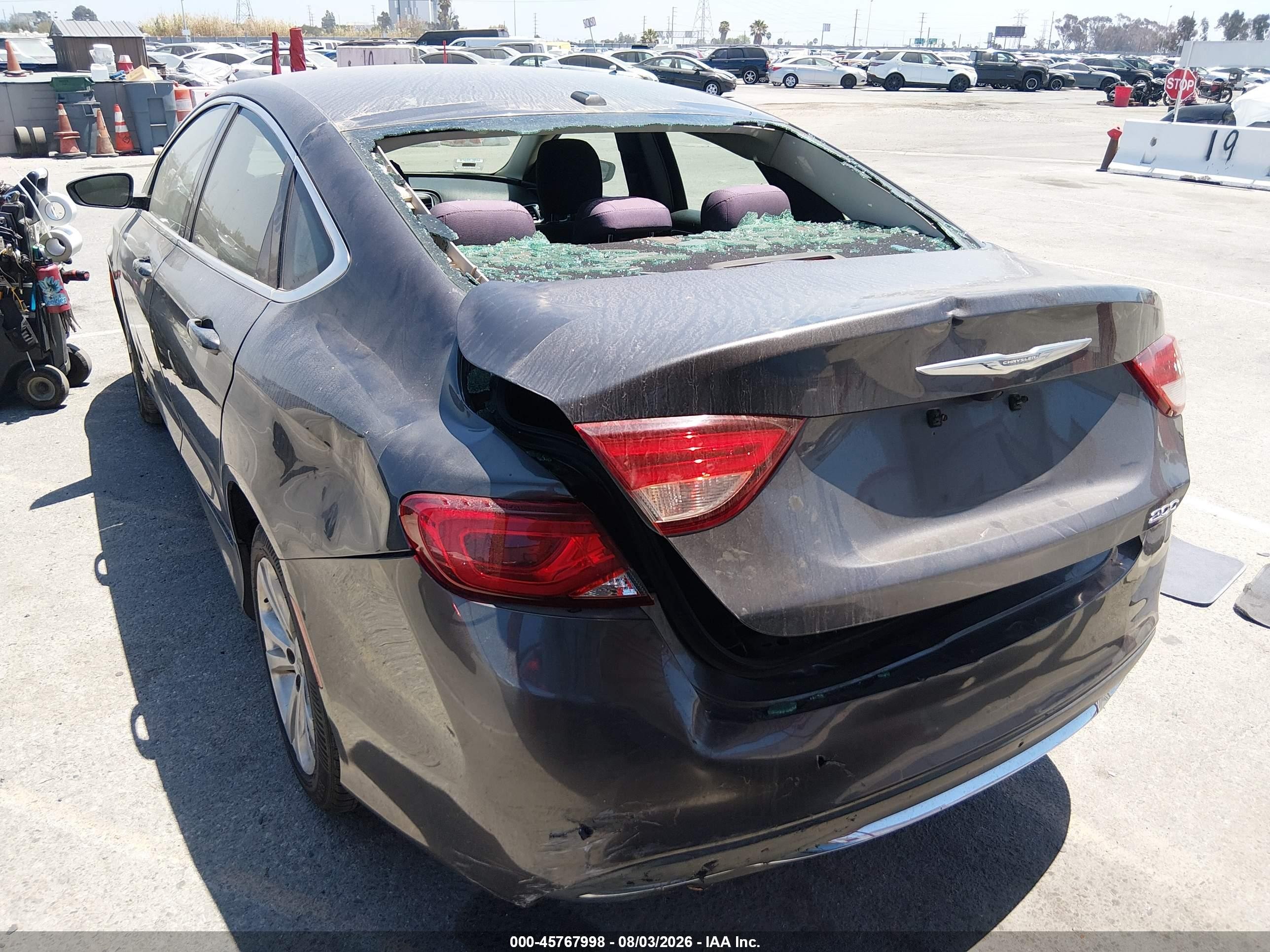 2015 Chrysler 200 Limited Серый vin: 1C3CCCAB1FN726164