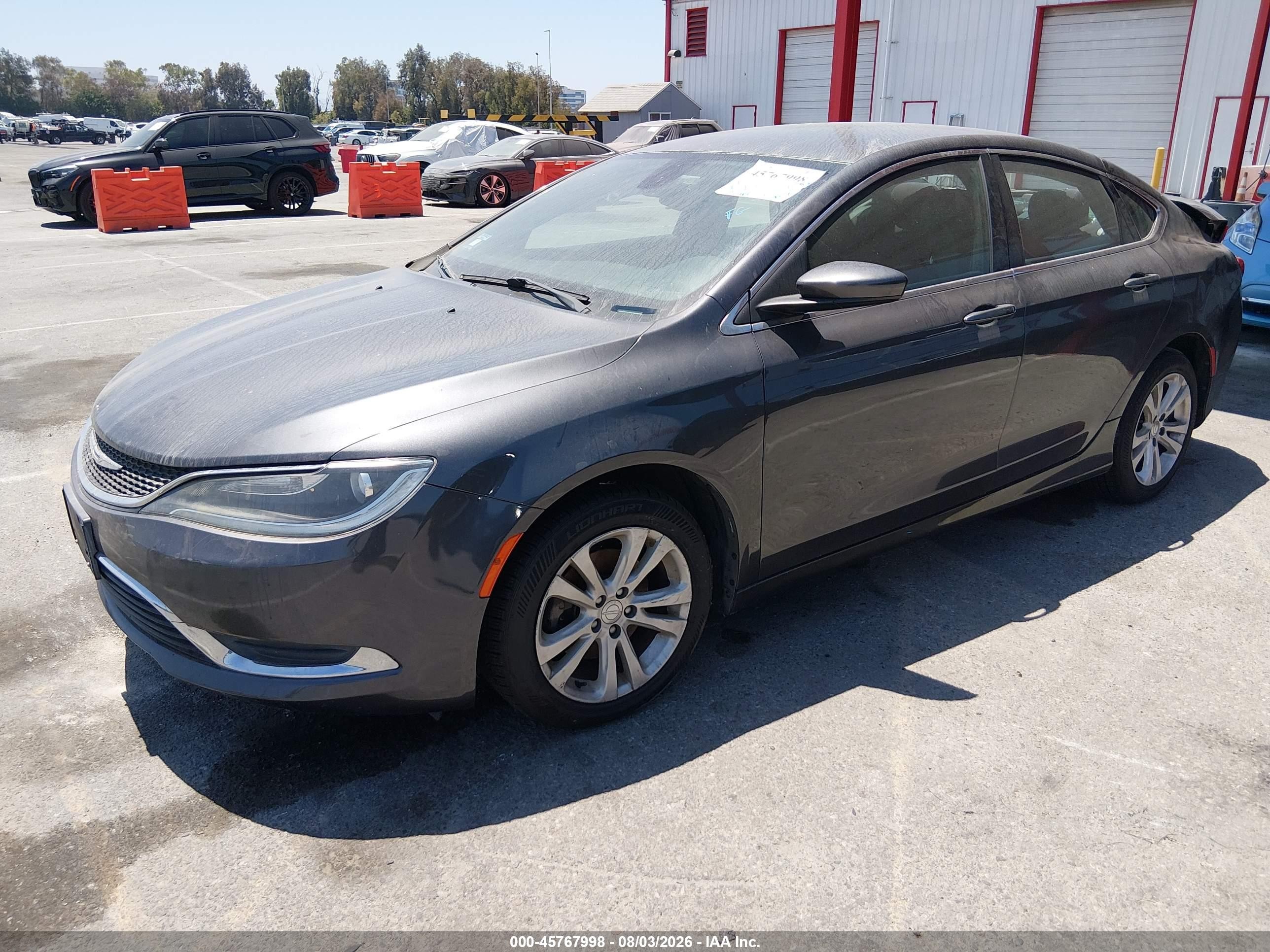 2015 Chrysler 200 Limited Серый vin: 1C3CCCAB1FN726164