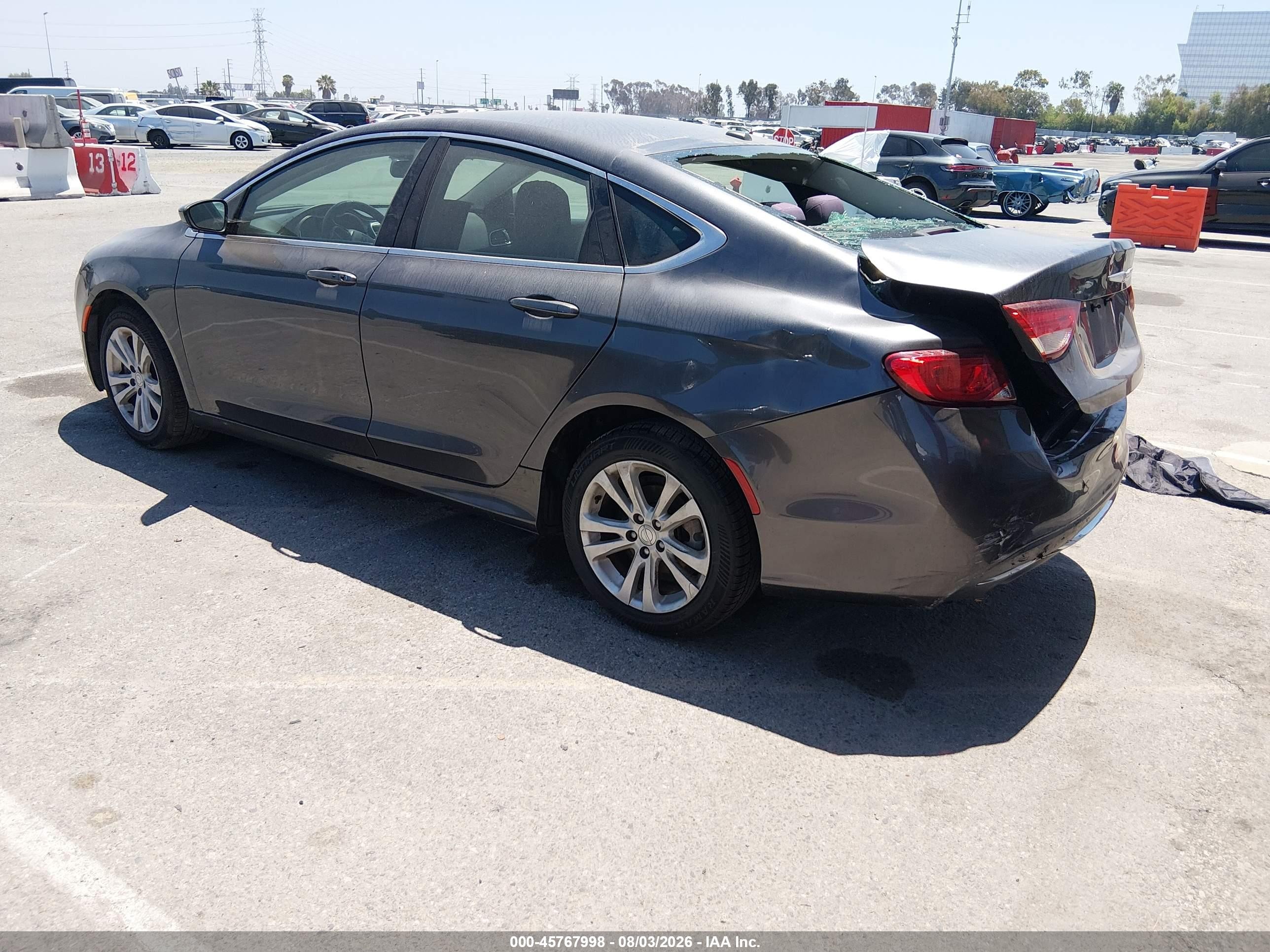 2015 Chrysler 200 Limited Серый vin: 1C3CCCAB1FN726164