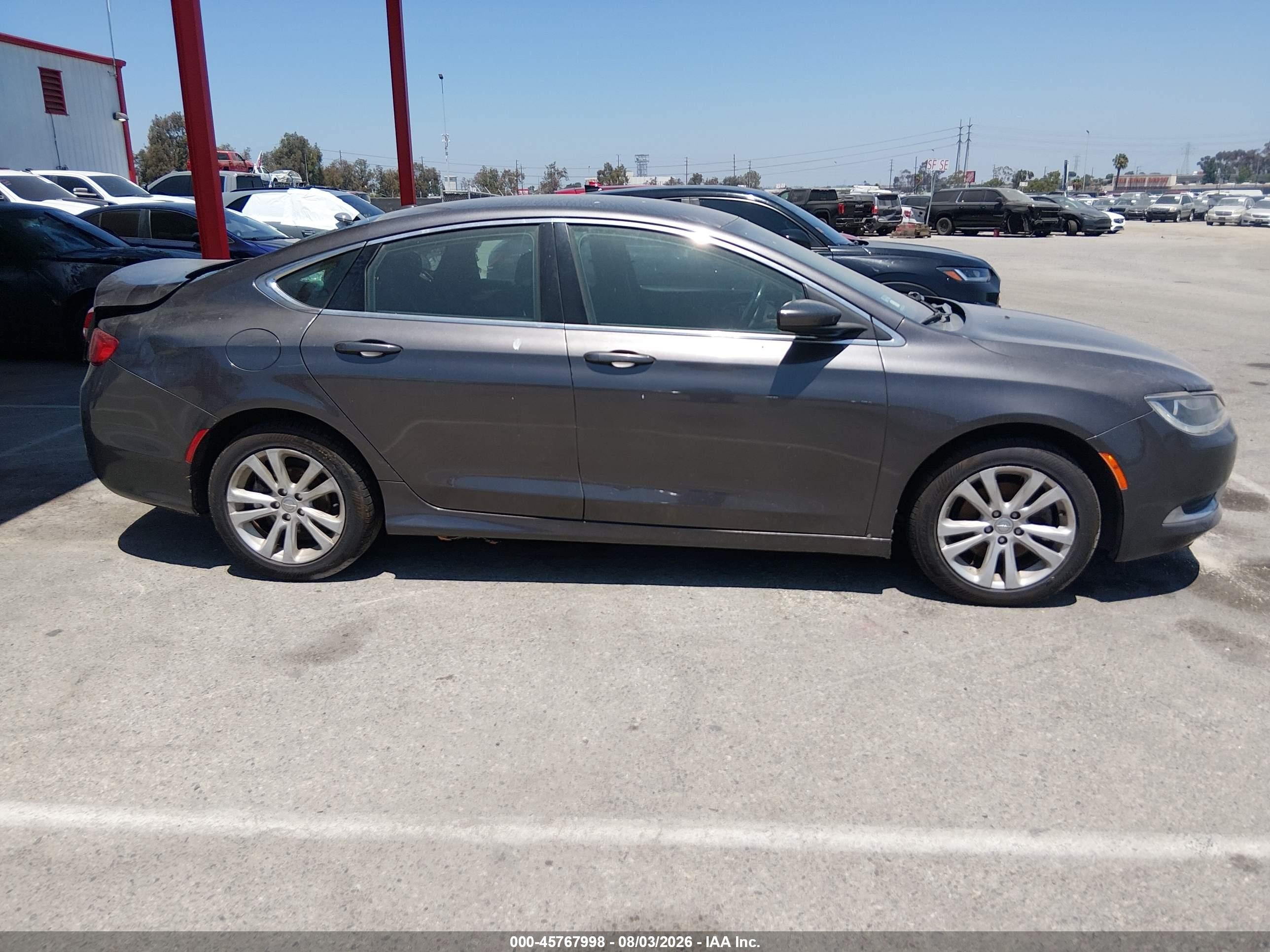 2015 Chrysler 200 Limited Серый vin: 1C3CCCAB1FN726164