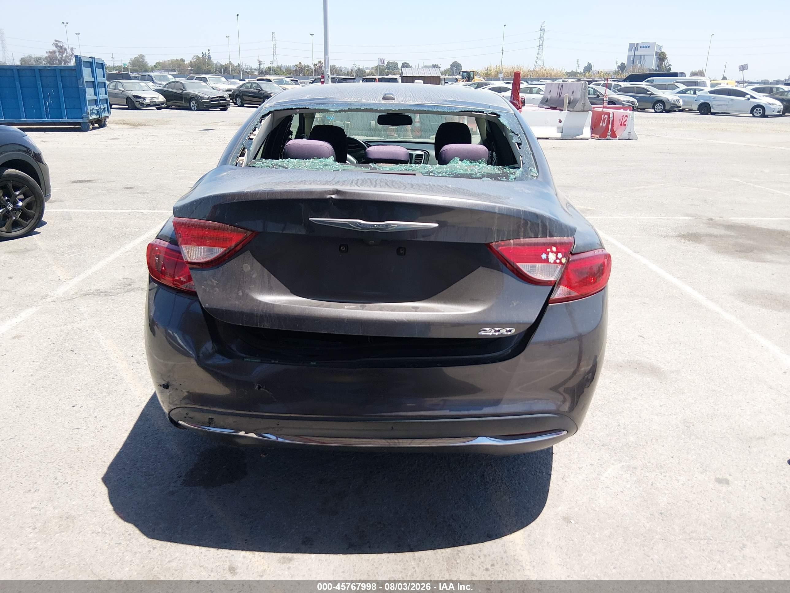 2015 Chrysler 200 Limited Серый vin: 1C3CCCAB1FN726164
