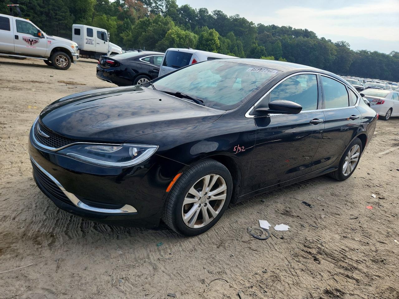 2015 Chrysler 200 Limited Black vin: 1C3CCCAB1FN730179