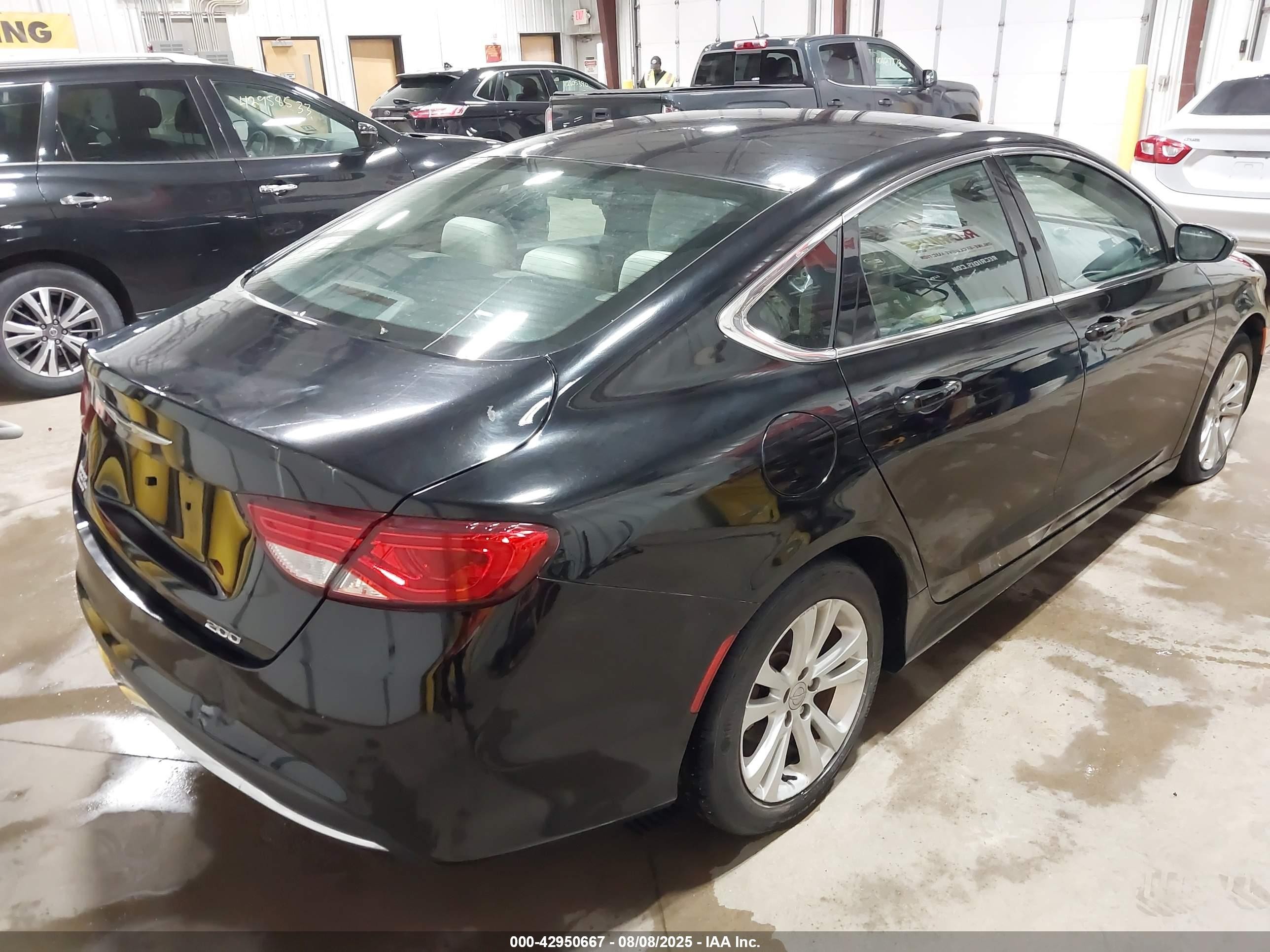 2015 Chrysler 200 Limited Black vin: 1C3CCCAB2FN503244