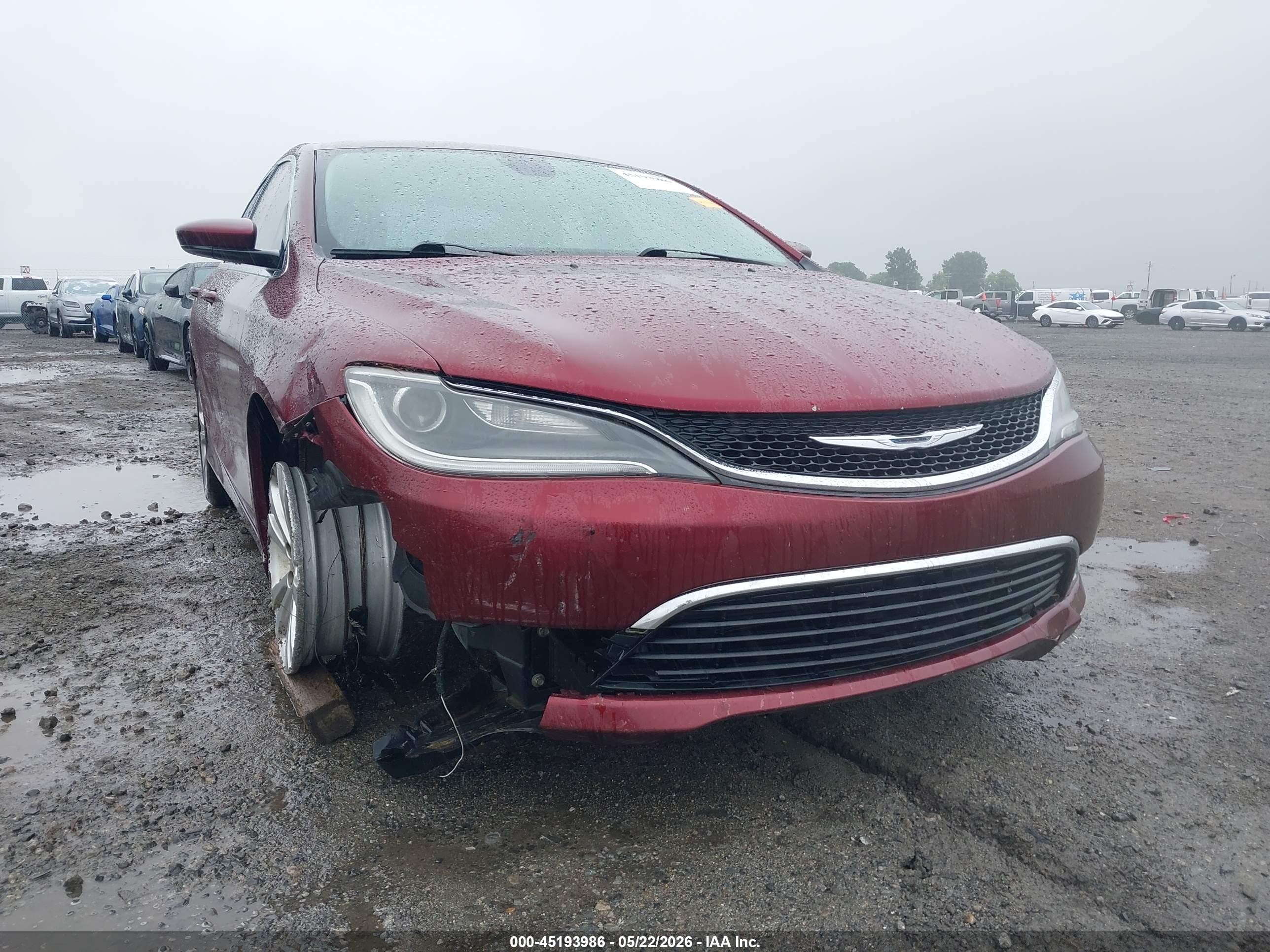 2015 Chrysler 200 Limited Maroon vin: 1C3CCCAB2FN552475