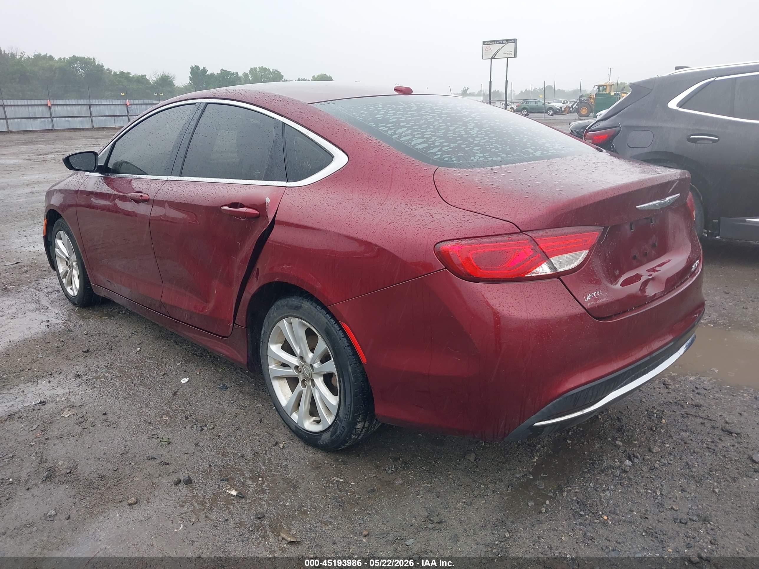 2015 Chrysler 200 Limited Maroon vin: 1C3CCCAB2FN552475