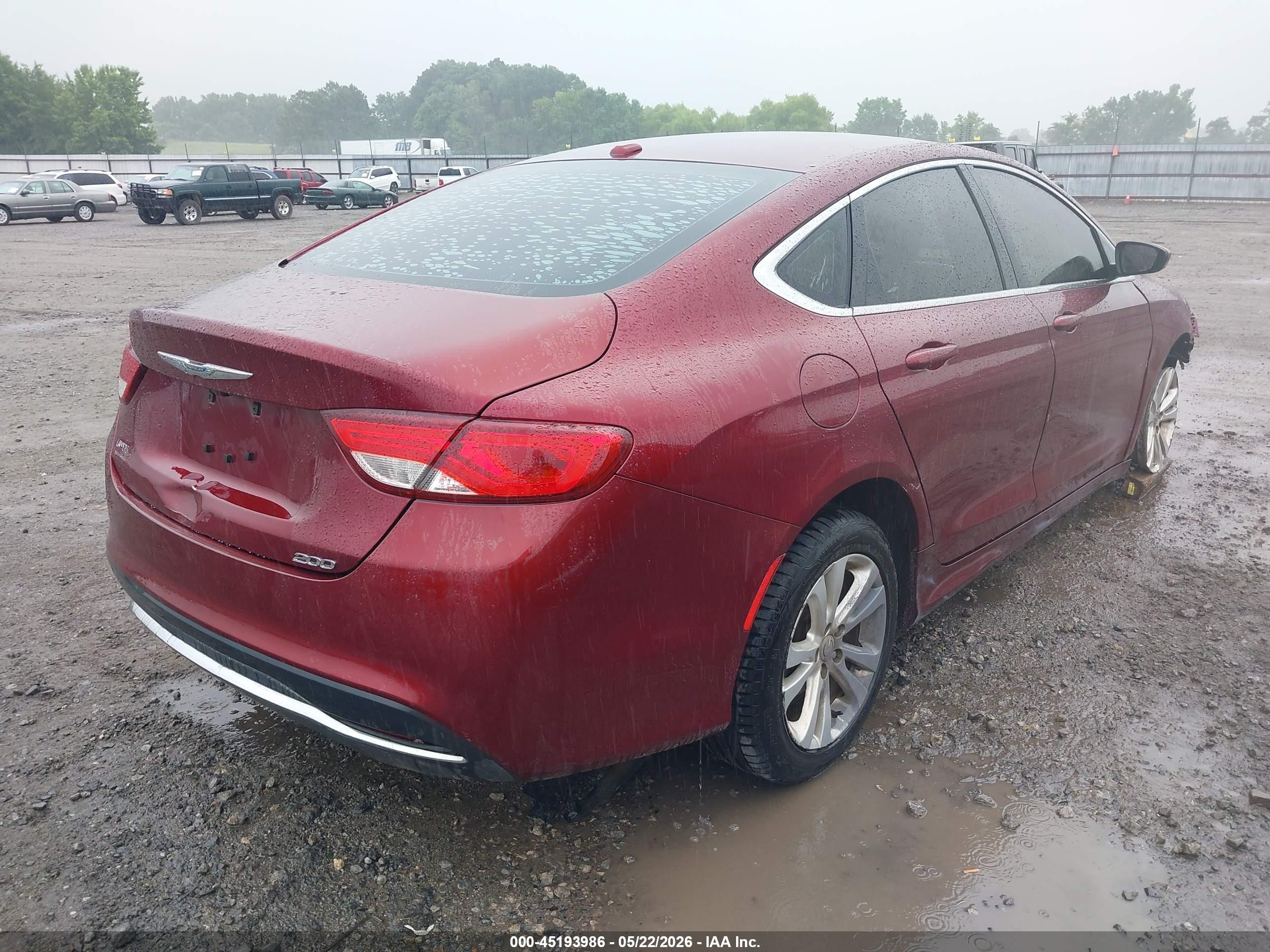 2015 Chrysler 200 Limited Maroon vin: 1C3CCCAB2FN552475
