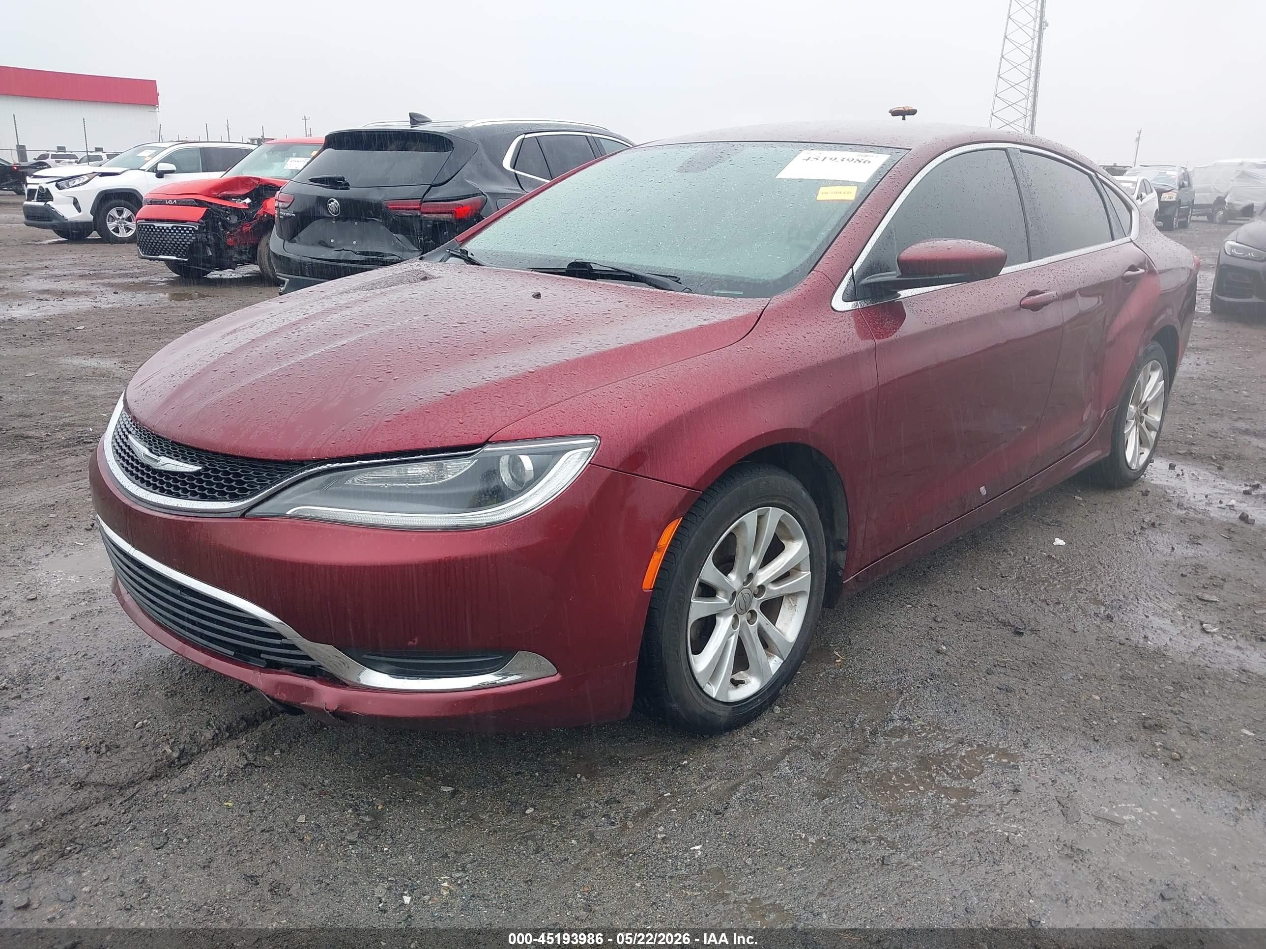 2015 Chrysler 200 Limited Maroon vin: 1C3CCCAB2FN552475