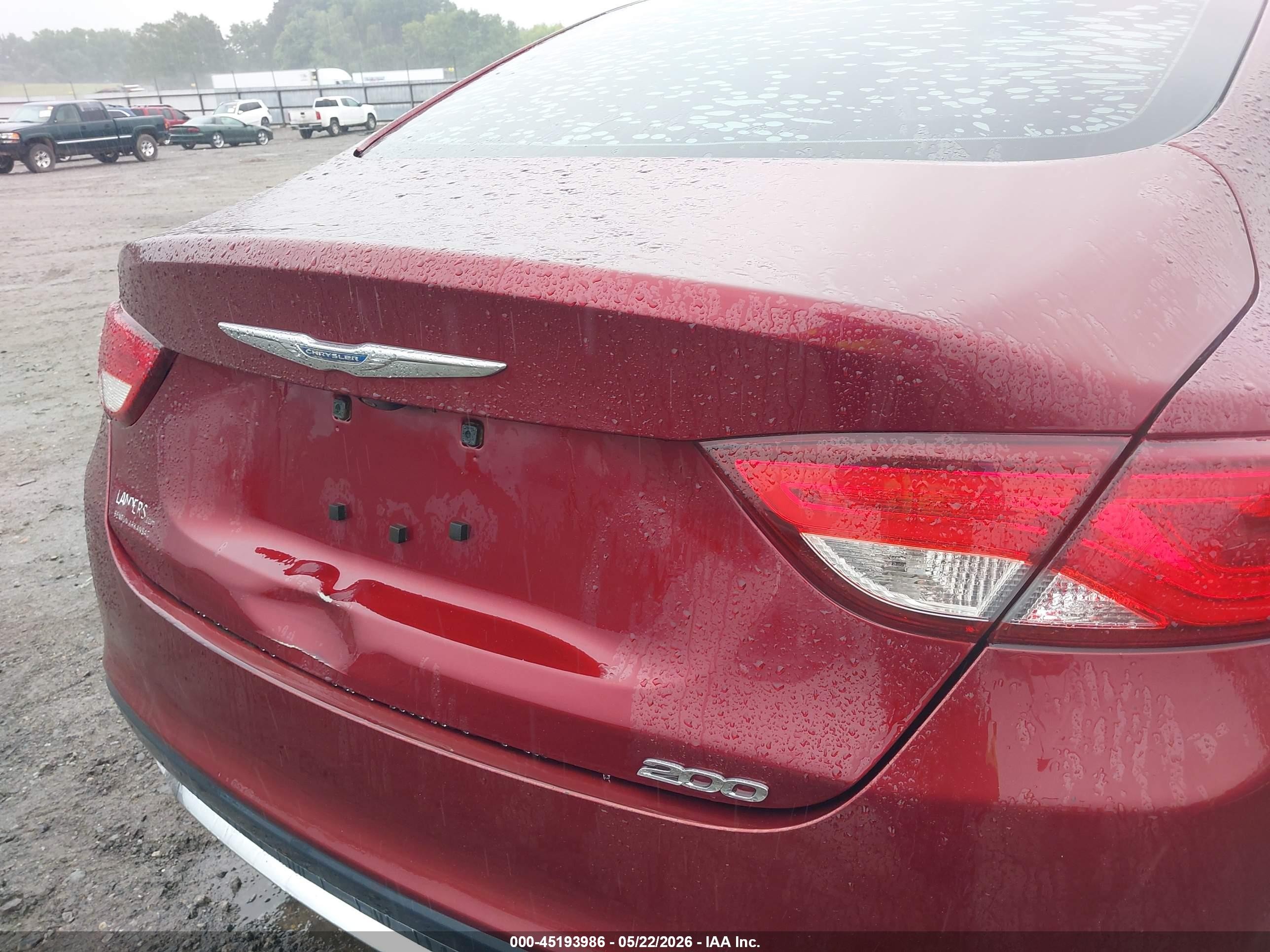 2015 Chrysler 200 Limited Maroon vin: 1C3CCCAB2FN552475