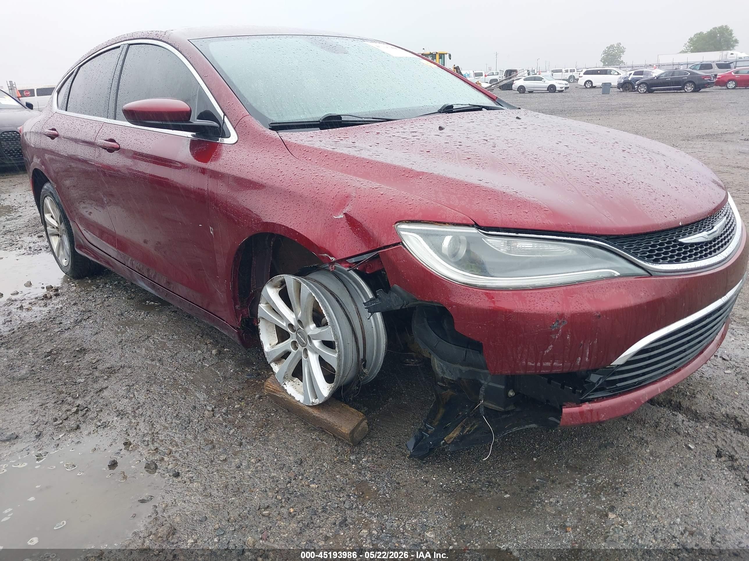 2015 Chrysler 200 Limited Maroon vin: 1C3CCCAB2FN552475