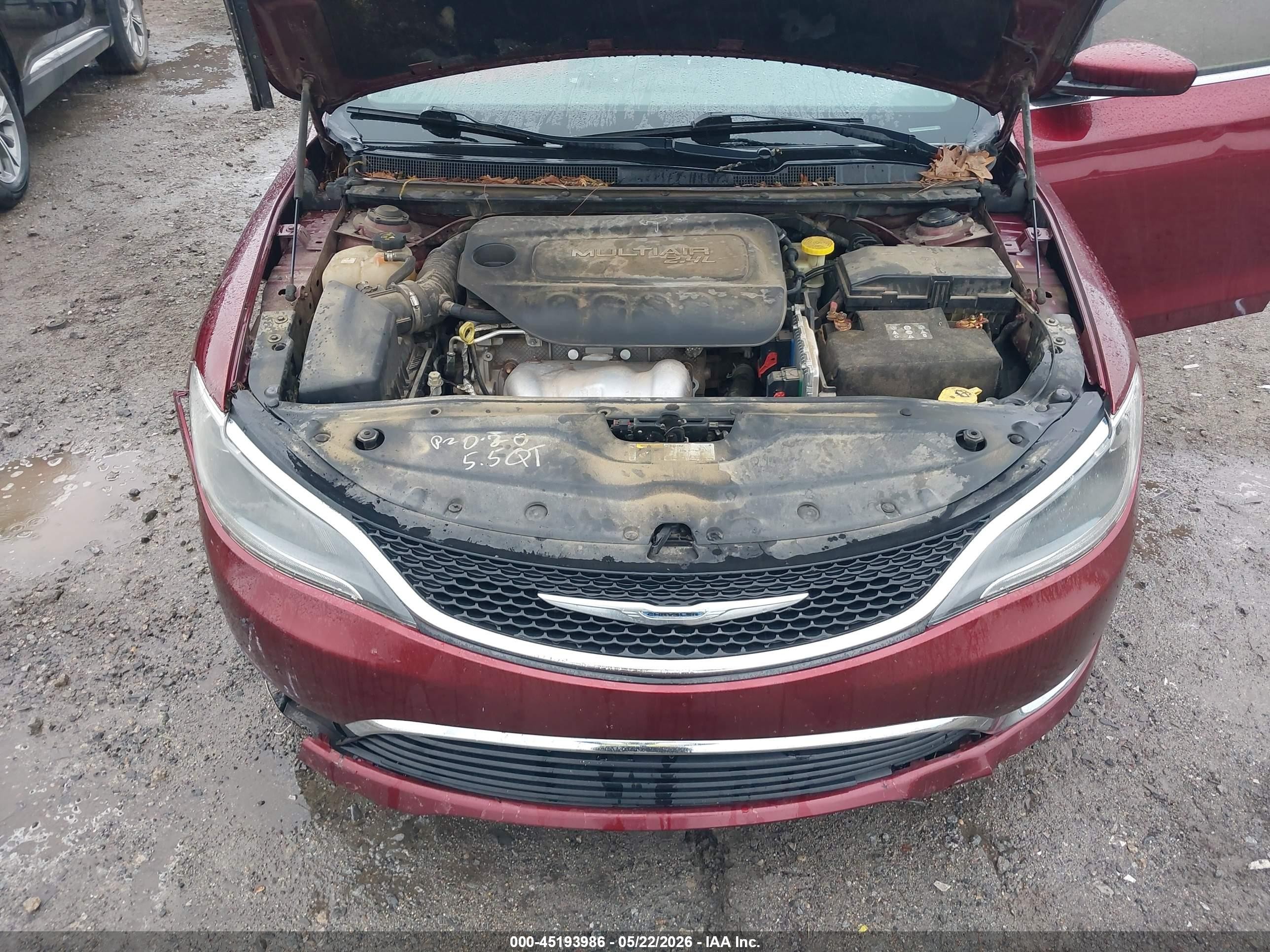 2015 Chrysler 200 Limited Maroon vin: 1C3CCCAB2FN552475