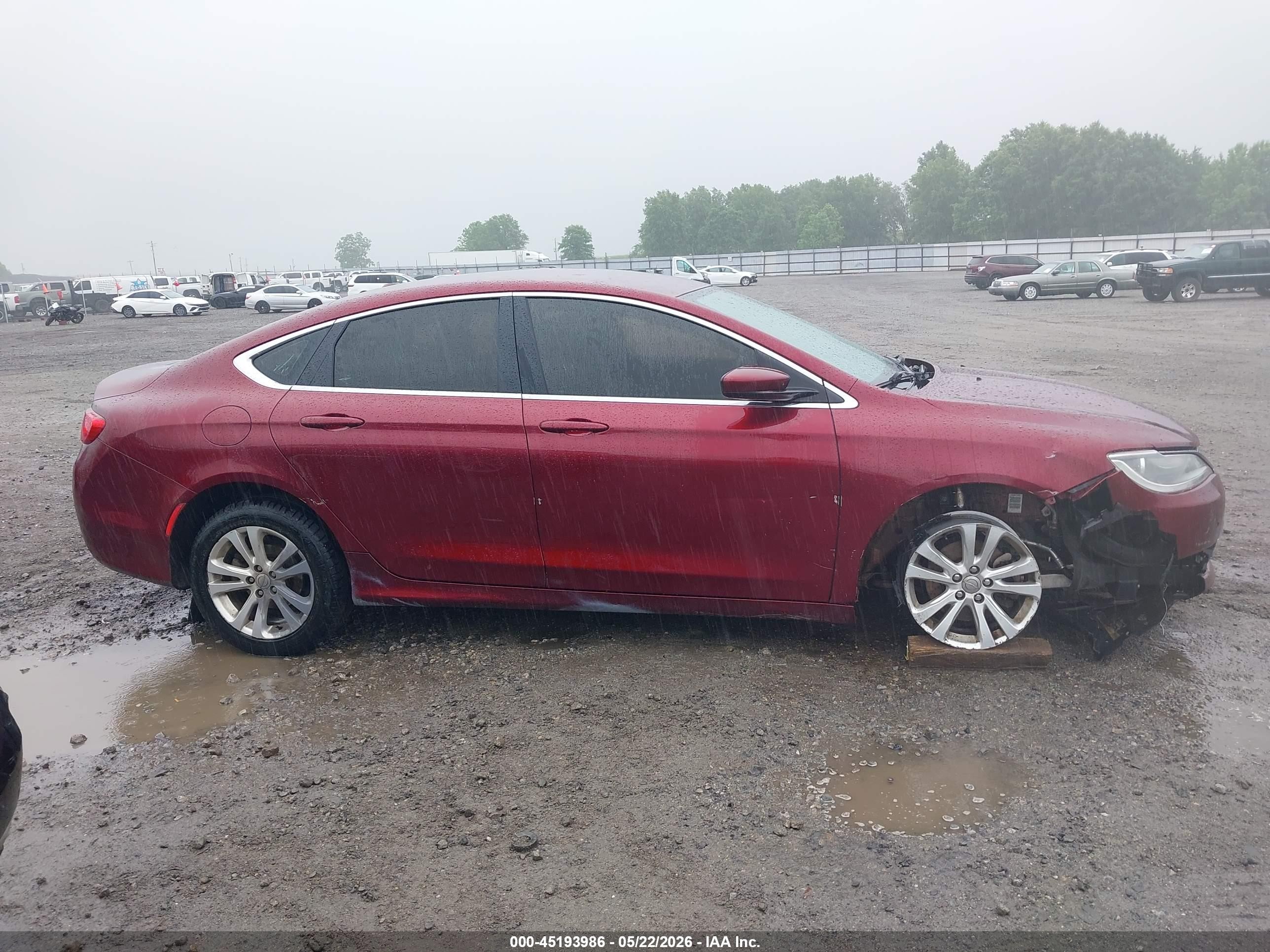 2015 Chrysler 200 Limited Maroon vin: 1C3CCCAB2FN552475